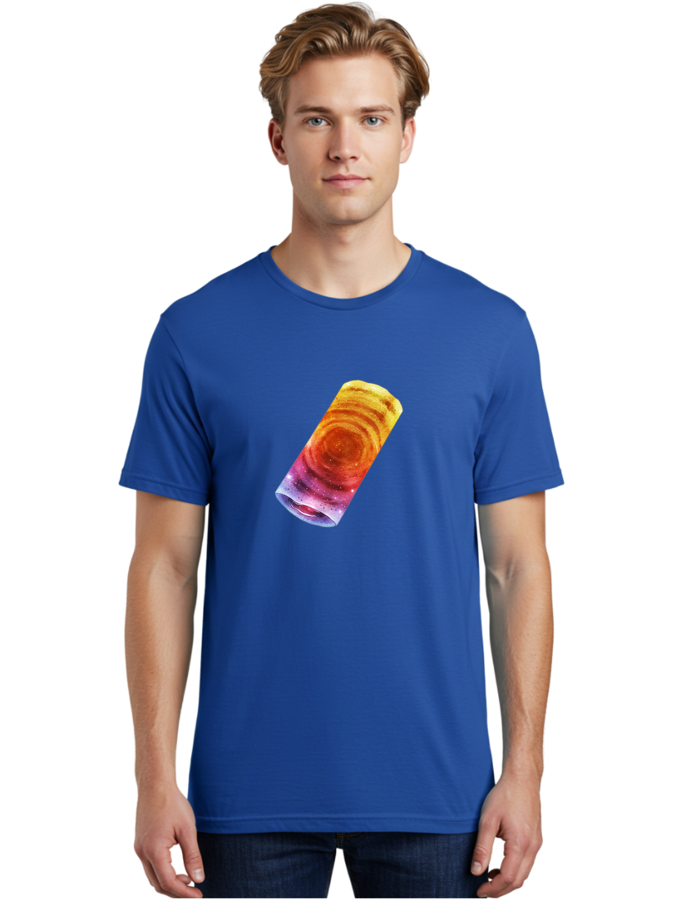 Galaxy-Dosa Men'S Graphic Tee, 100% Cotton, Comfortable Casual Summer Wear, Machine Washable, Cinnamon Swirl Pastry, Sweet Treat, Baked Goods, Delicious Dessert, Swirly Design, Orange And Purple Hues, Sweet Aroma, Tasty Pastry Baa706 18