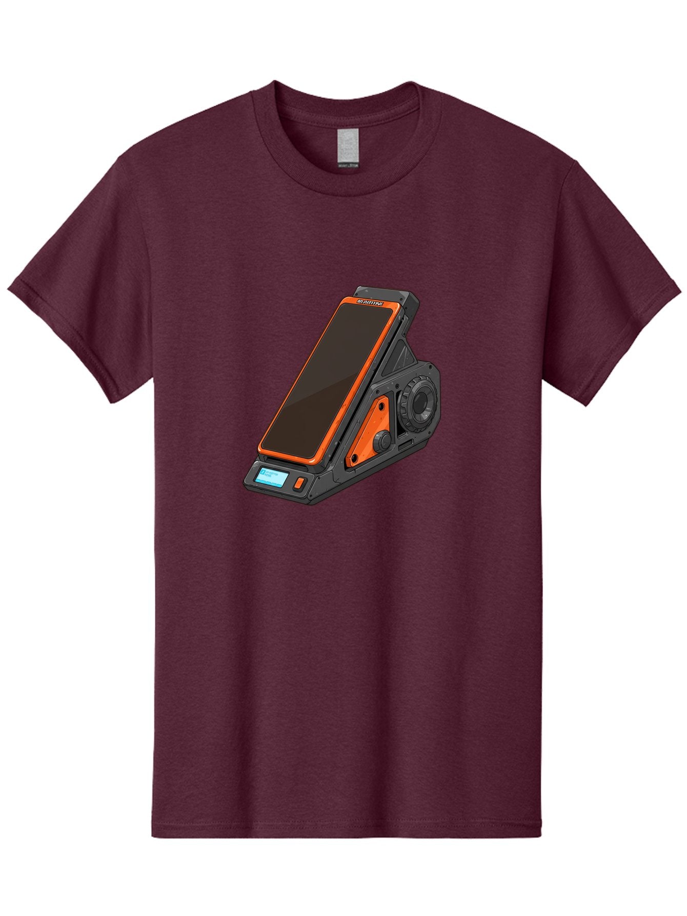 Gaming-Phone-Holder Men'S Graphic Tee, 100% Cotton, Comfortable Casual Summer Wear, Machine Washable, Smartphone With Gaming Features, Orange Accents, Black Design, Futuristic Technology, Gaming Phone, High-Performance Device, Baa708 14