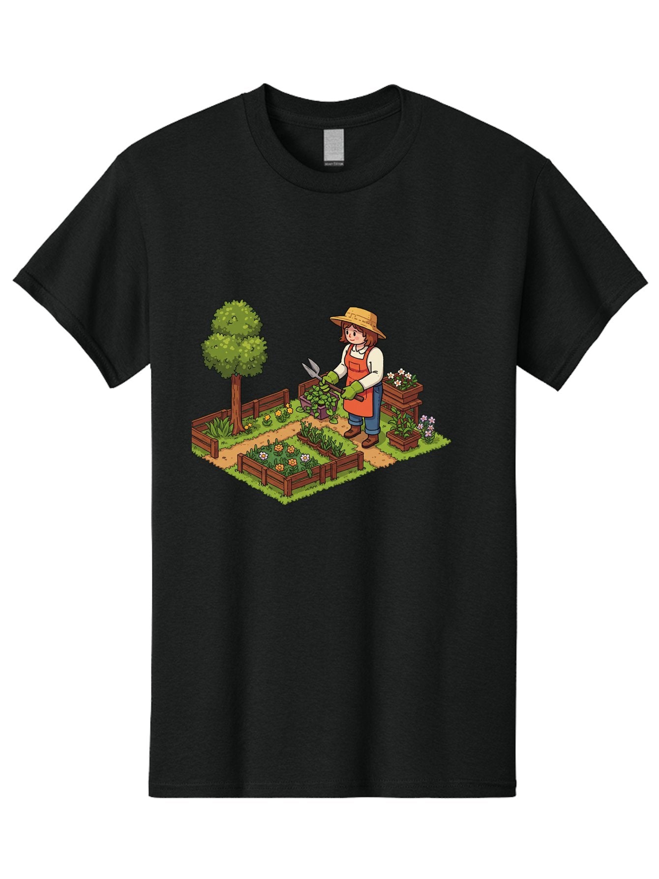 Gardener Men'S Graphic Tee, 100% Cotton, Comfortable Casual Summer Wear, Machine Washable, Gardening, Flower Gardening, Gardening Tools, Gardening Apron, Gardening Hat, Gardening Gloves, Potted Plants, Gardening Scenery, Serene Garden, Baa720 8