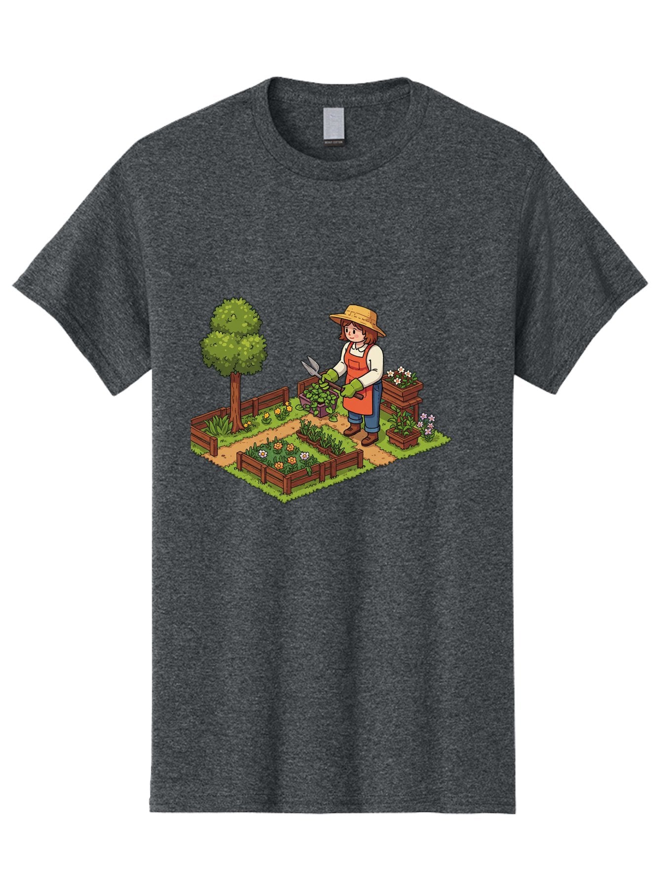 Gardener Men'S Graphic Tee, 100% Cotton, Comfortable Casual Summer Wear, Machine Washable, Gardening, Flower Gardening, Gardening Tools, Gardening Apron, Gardening Hat, Gardening Gloves, Potted Plants, Gardening Scenery, Serene Garden, Baa720 7