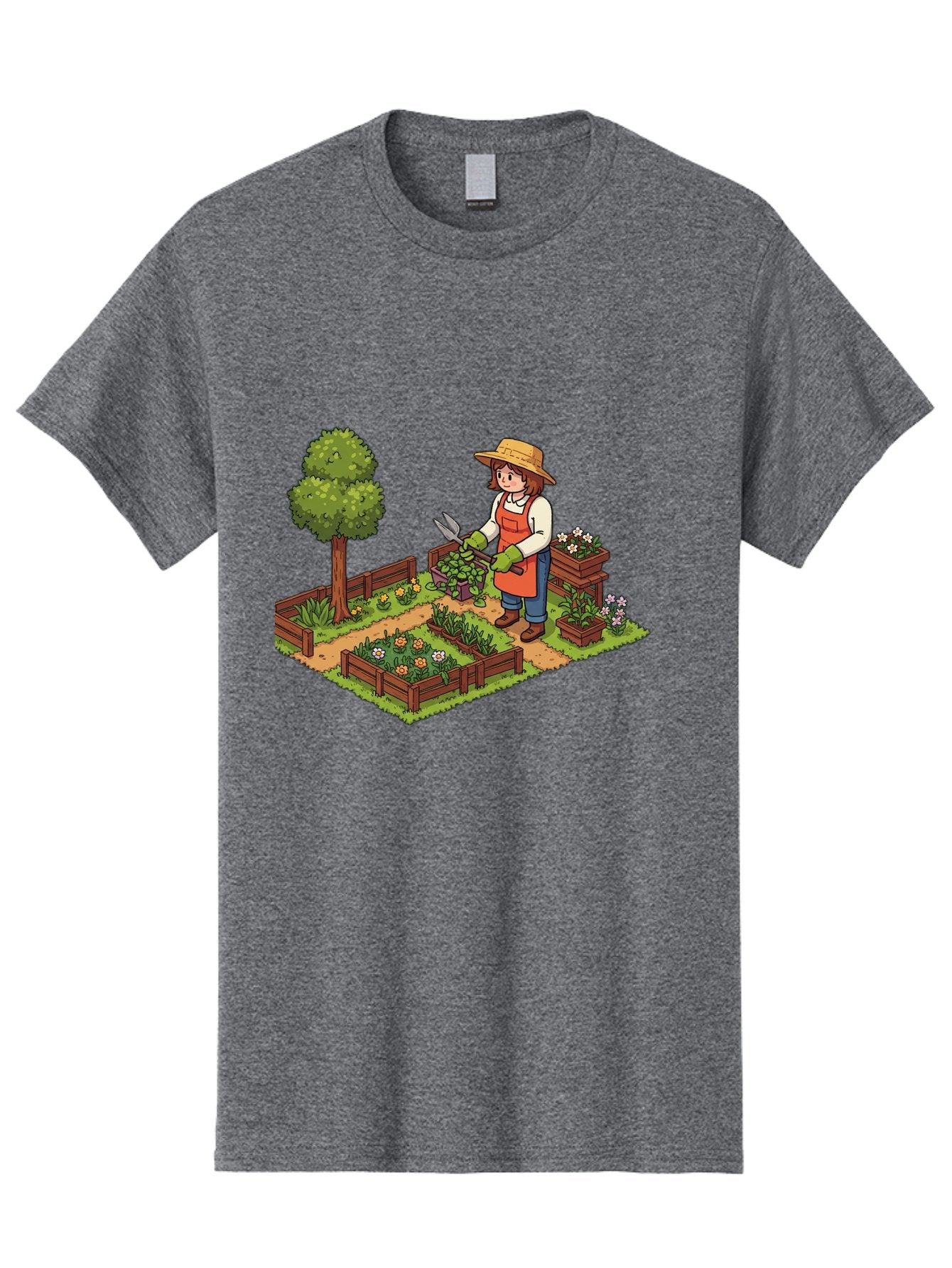 Gardener Men'S Graphic Tee, 100% Cotton, Comfortable Casual Summer Wear, Machine Washable, Gardening, Flower Gardening, Gardening Tools, Gardening Apron, Gardening Hat, Gardening Gloves, Potted Plants, Gardening Scenery, Serene Garden, Baa720 14