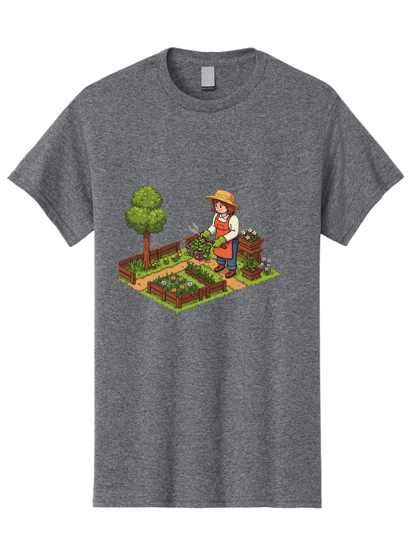 Gardener Men'S Graphic Tee, 100% Cotton, Comfortable Casual Summer Wear, Machine Washable, Gardening, Flower Gardening, Gardening Tools, Gardening Apron, Gardening Hat, Gardening Gloves, Potted Plants, Gardening Scenery, Serene Garden, Baa720 3