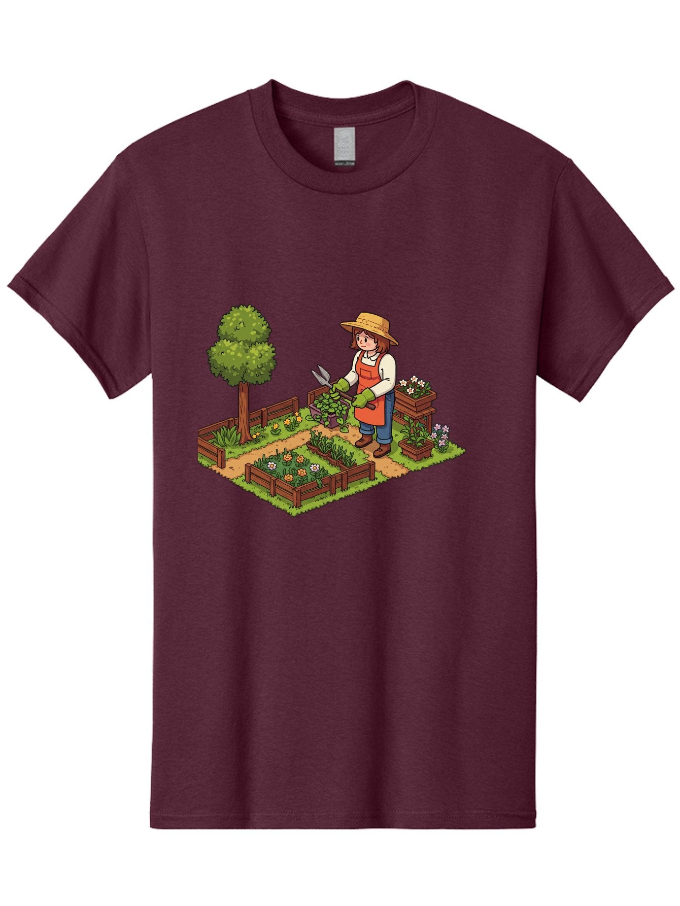 Gardener Men'S Graphic Tee, 100% Cotton, Comfortable Casual Summer Wear, Machine Washable, Gardening, Flower Gardening, Gardening Tools, Gardening Apron, Gardening Hat, Gardening Gloves, Potted Plants, Gardening Scenery, Serene Garden, Baa720 3