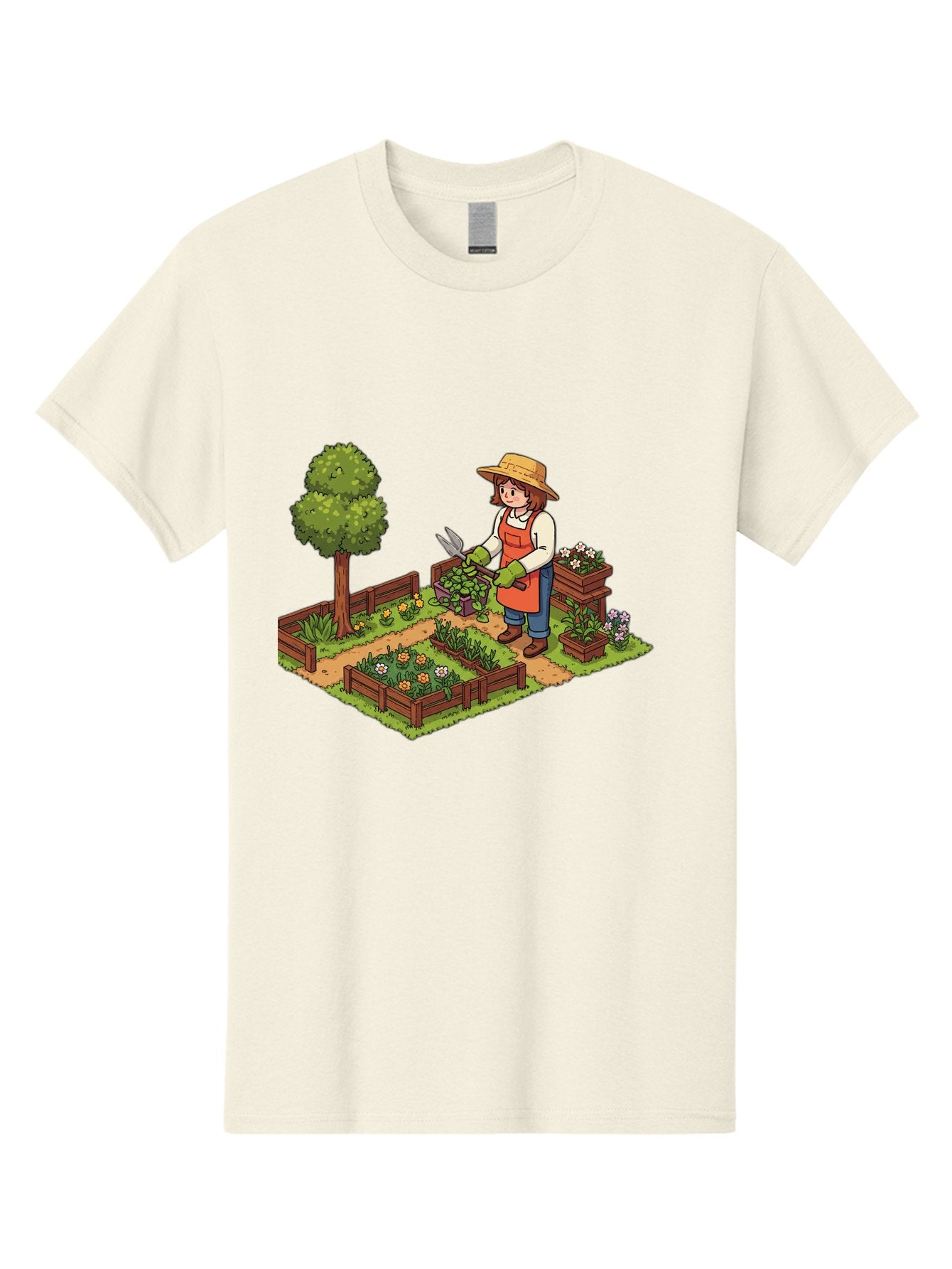 Gardener Men'S Graphic Tee, 100% Cotton, Comfortable Casual Summer Wear, Machine Washable, Gardening, Flower Gardening, Gardening Tools, Gardening Apron, Gardening Hat, Gardening Gloves, Potted Plants, Gardening Scenery, Serene Garden, Baa720 9