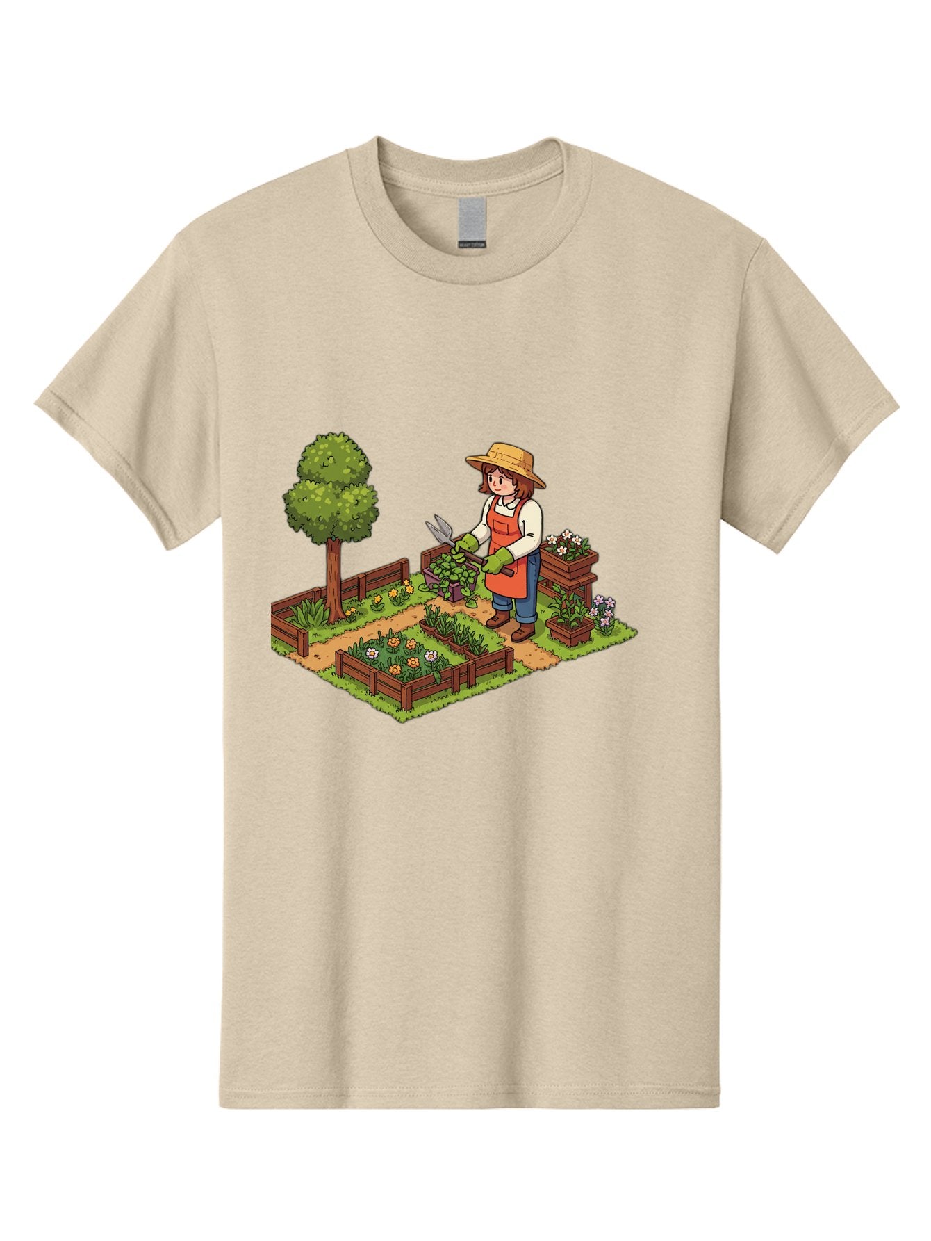 Gardener Men'S Graphic Tee, 100% Cotton, Comfortable Casual Summer Wear, Machine Washable, Gardening, Flower Gardening, Gardening Tools, Gardening Apron, Gardening Hat, Gardening Gloves, Potted Plants, Gardening Scenery, Serene Garden, Baa720 6