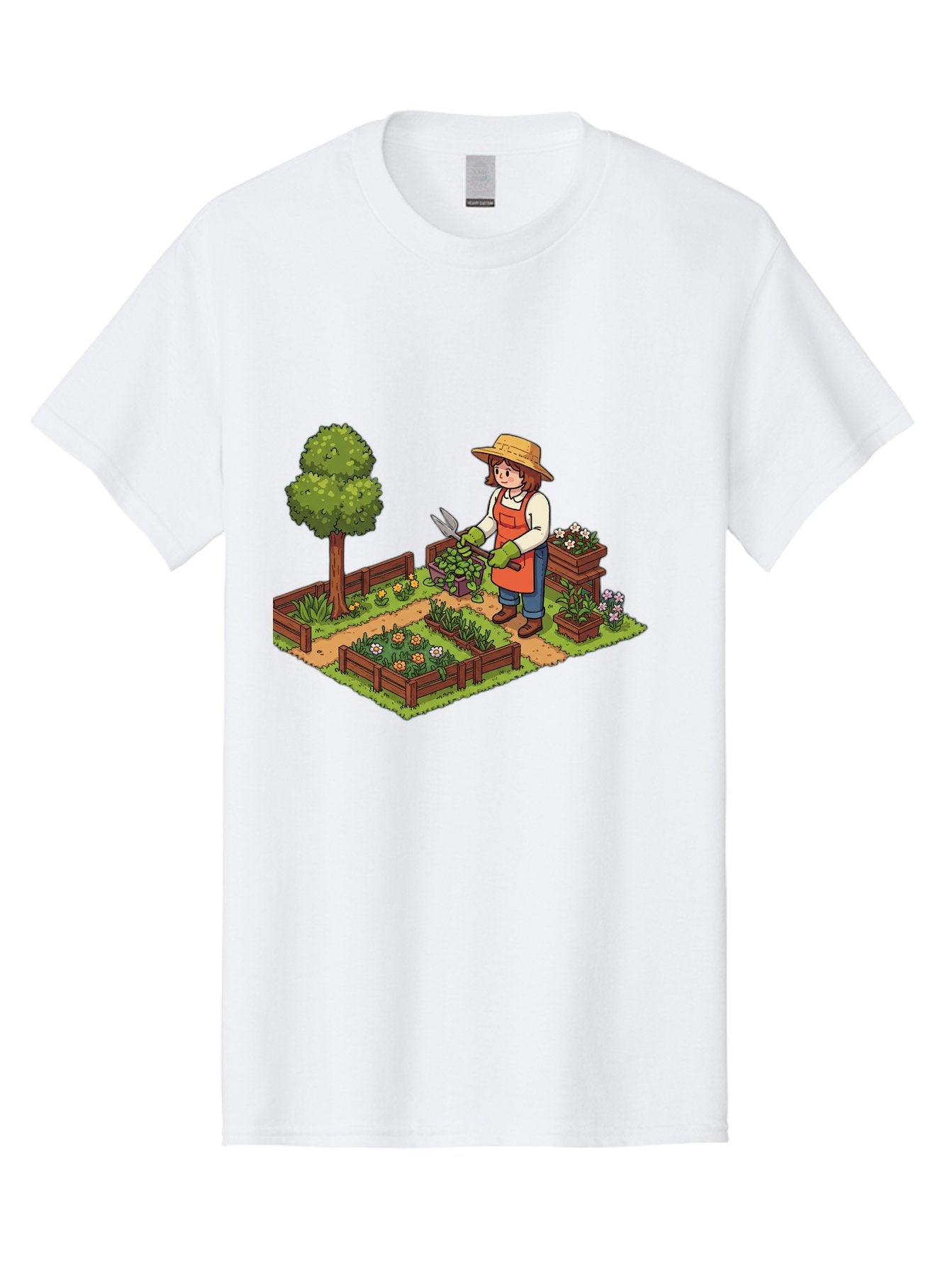 Gardener Men'S Graphic Tee, 100% Cotton, Comfortable Casual Summer Wear, Machine Washable, Gardening, Flower Gardening, Gardening Tools, Gardening Apron, Gardening Hat, Gardening Gloves, Potted Plants, Gardening Scenery, Serene Garden, Baa720 4