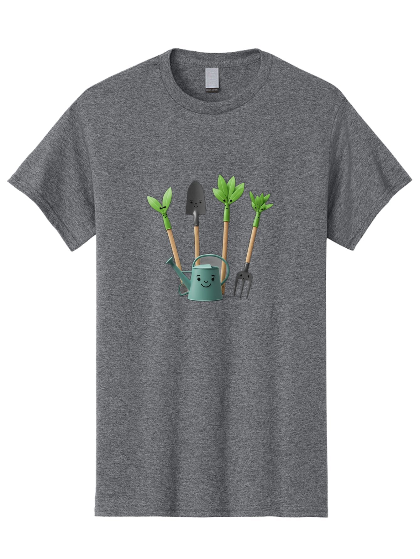 Gardening-Tools-3 Men'S Graphic Tee, 100% Cotton, Comfortable Casual Summer Wear, Machine Washable, Gardening Tools, Watering Can, Garden Shovel, Garden Pitchfork, Bamboo Shoots, Gardening Supplies, Gardening Accessories, Cartoon Gardening Baa723 12