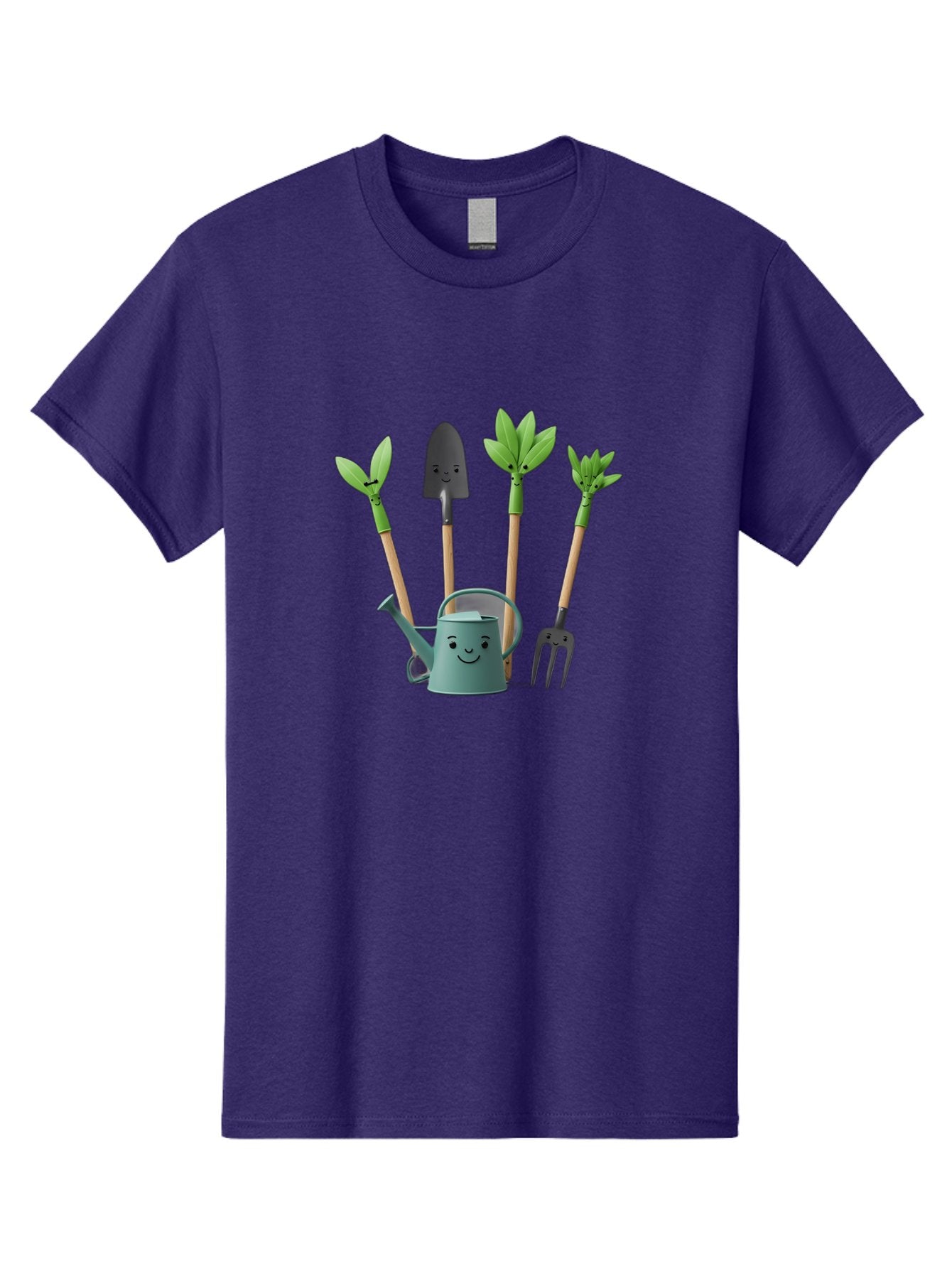 Gardening-Tools-3 Men'S Graphic Tee, 100% Cotton, Comfortable Casual Summer Wear, Machine Washable, Gardening Tools, Watering Can, Garden Shovel, Garden Pitchfork, Bamboo Shoots, Gardening Supplies, Gardening Accessories, Cartoon Gardening Baa723 14
