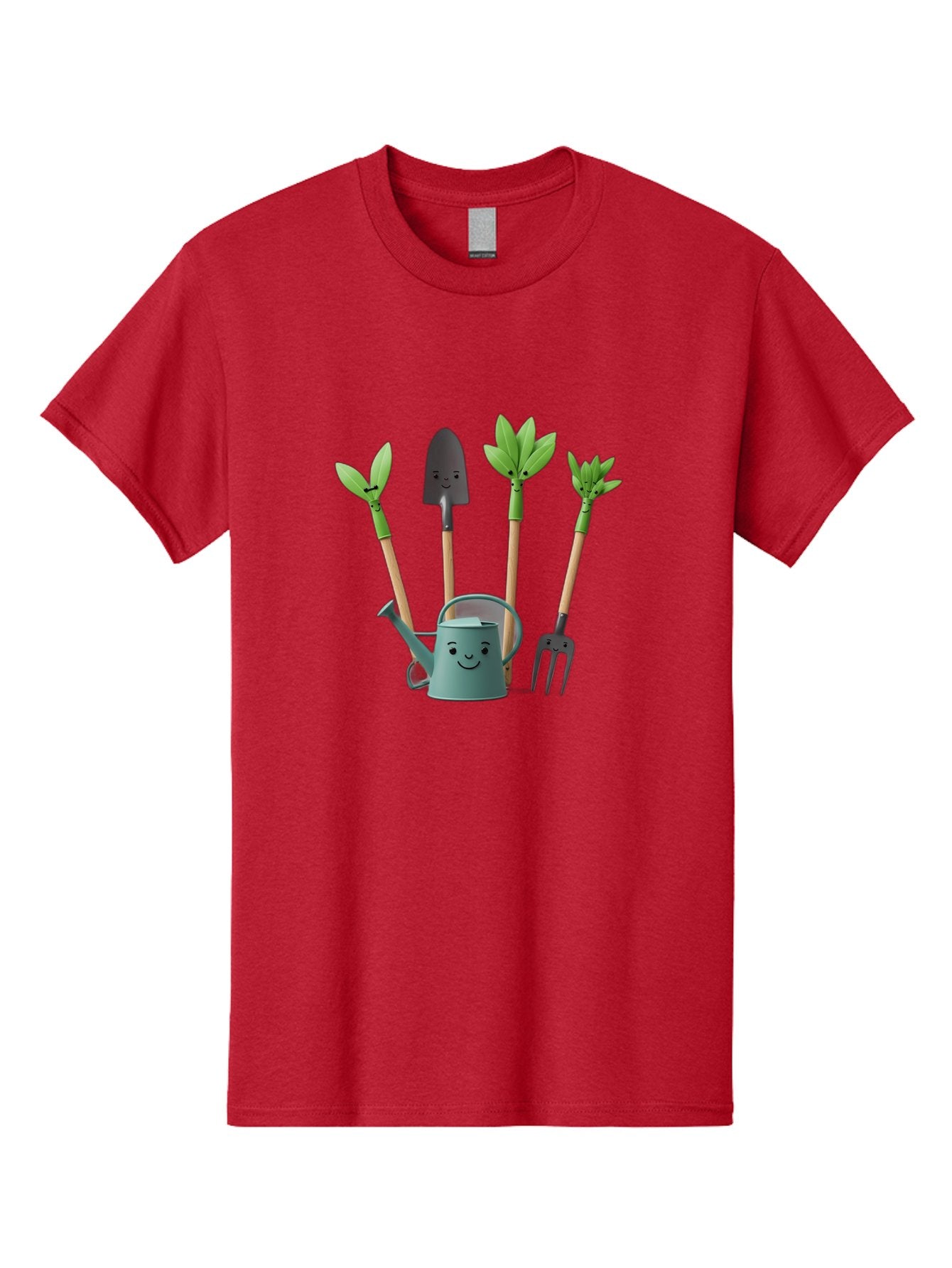 Gardening-Tools-3 Men'S Graphic Tee, 100% Cotton, Comfortable Casual Summer Wear, Machine Washable, Gardening Tools, Watering Can, Garden Shovel, Garden Pitchfork, Bamboo Shoots, Gardening Supplies, Gardening Accessories, Cartoon Gardening Baa723 7