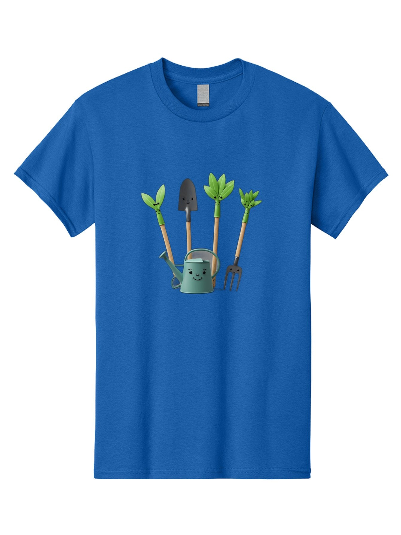 Gardening-Tools-3 Men'S Graphic Tee, 100% Cotton, Comfortable Casual Summer Wear, Machine Washable, Gardening Tools, Watering Can, Garden Shovel, Garden Pitchfork, Bamboo Shoots, Gardening Supplies, Gardening Accessories, Cartoon Gardening Baa723 5