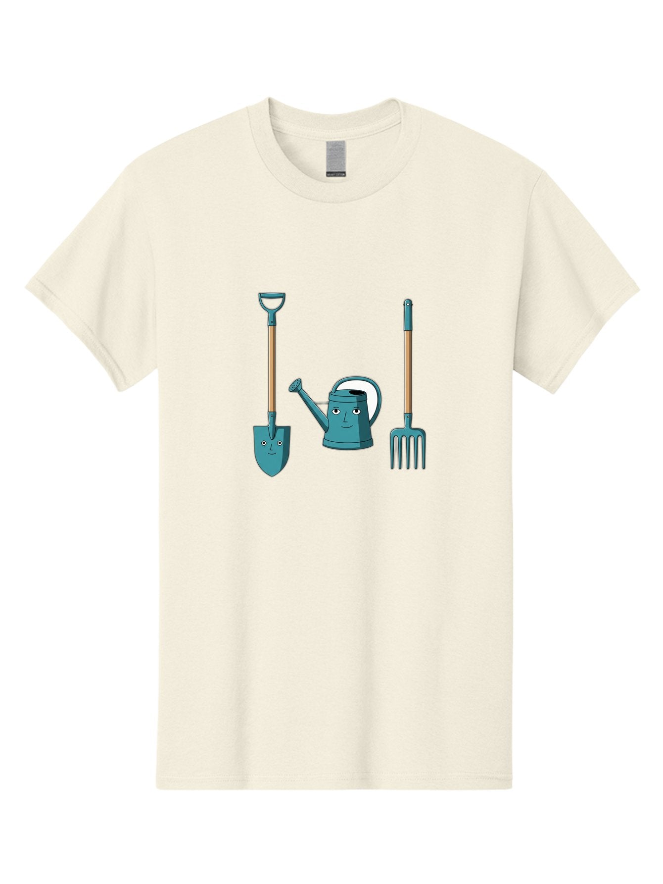 Gardening-Tools-6 Men'S Graphic Tee, 100% Cotton, Comfortable Casual Summer Wear, Machine Washable, Shovel, Watering Can, Pitchfork, Gardening Tools, Cartoon Characters, Garden Supplies, Gardening Equipment, Nursery Tools, Yard Work Baa726 7