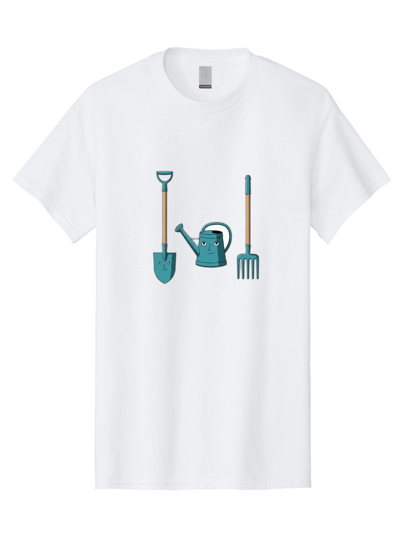 Gardening-Tools-6 Men'S Graphic Tee, 100% Cotton, Comfortable Casual Summer Wear, Machine Washable, Shovel, Watering Can, Pitchfork, Gardening Tools, Cartoon Characters, Garden Supplies, Gardening Equipment, Nursery Tools, Yard Work Baa726 14