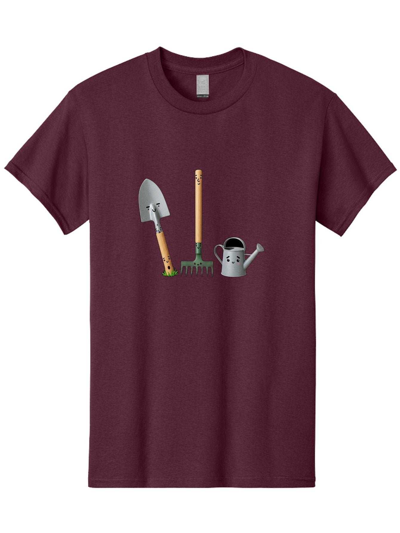 Gardening-Tools-7 Men'S Graphic Tee, 100% Cotton, Comfortable Casual Summer Wear, Machine Washable, Gardening Shovel, Garden Fork, Watering Can, Gardening Equipment, Friendly Tools, Anthropomorphic Objects, Nursery Supplies, Baa727 10