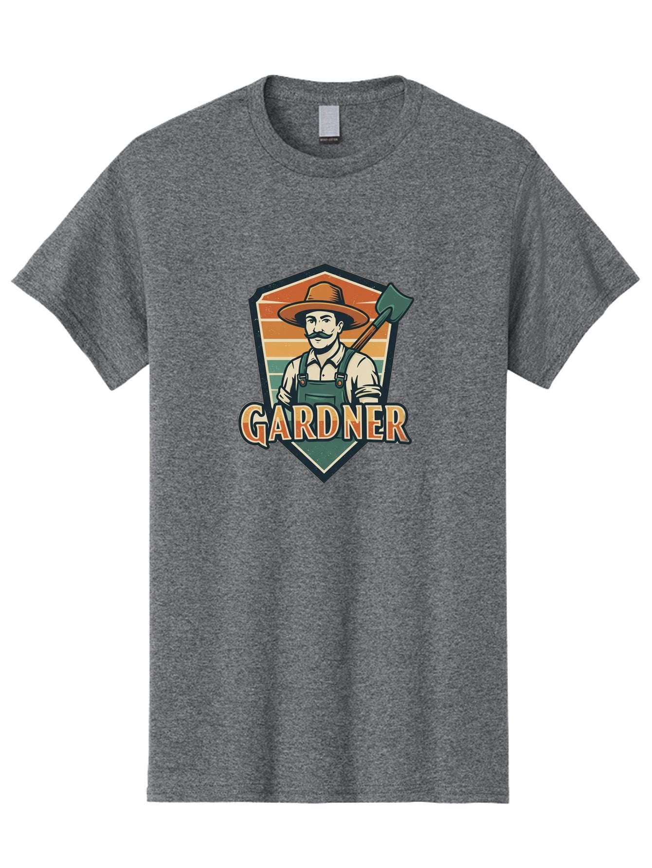 Gardner Men'S Graphic Tee, 100% Cotton, Comfortable Casual Summer Wear, Machine Washable, Gardener With A Hoe, Gardening Logo, Vintage Style, Outdoor Work, Rustic Charm, Gardening Tools, Agriculture, Gardening Profession Baa731 11