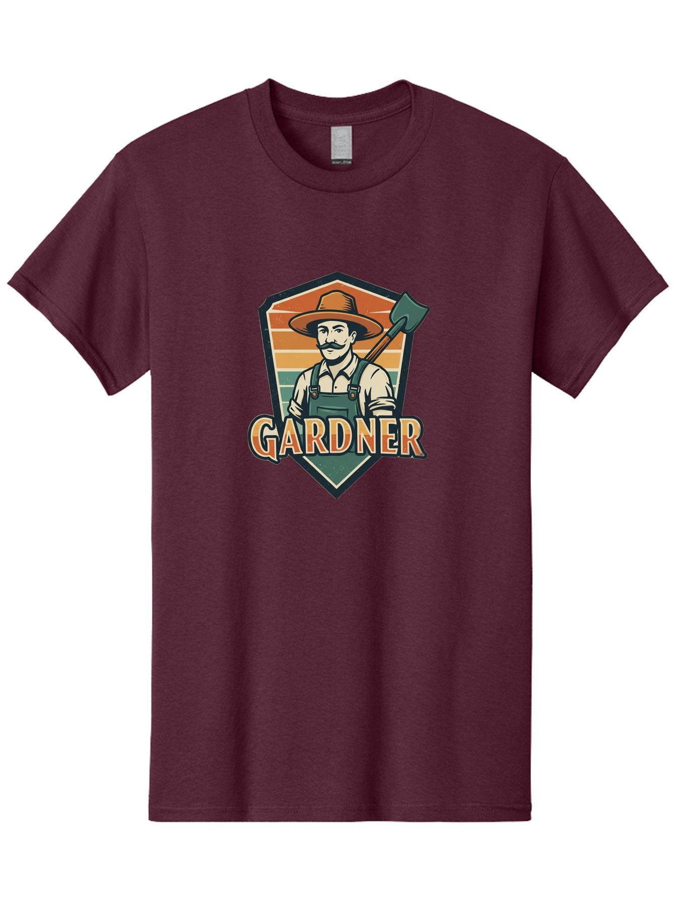 Gardner Men'S Graphic Tee, 100% Cotton, Comfortable Casual Summer Wear, Machine Washable, Gardener With A Hoe, Gardening Logo, Vintage Style, Outdoor Work, Rustic Charm, Gardening Tools, Agriculture, Gardening Profession Baa731 15