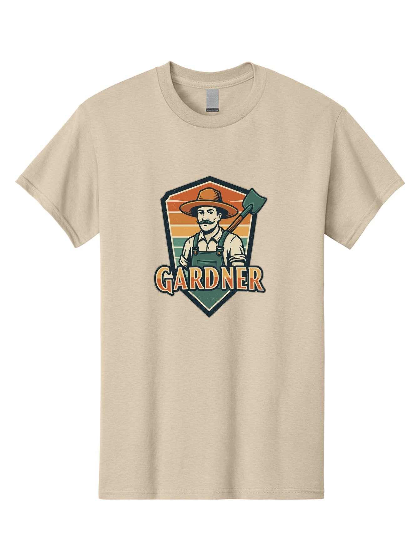 Gardner Men'S Graphic Tee, 100% Cotton, Comfortable Casual Summer Wear, Machine Washable, Gardener With A Hoe, Gardening Logo, Vintage Style, Outdoor Work, Rustic Charm, Gardening Tools, Agriculture, Gardening Profession Baa731 5