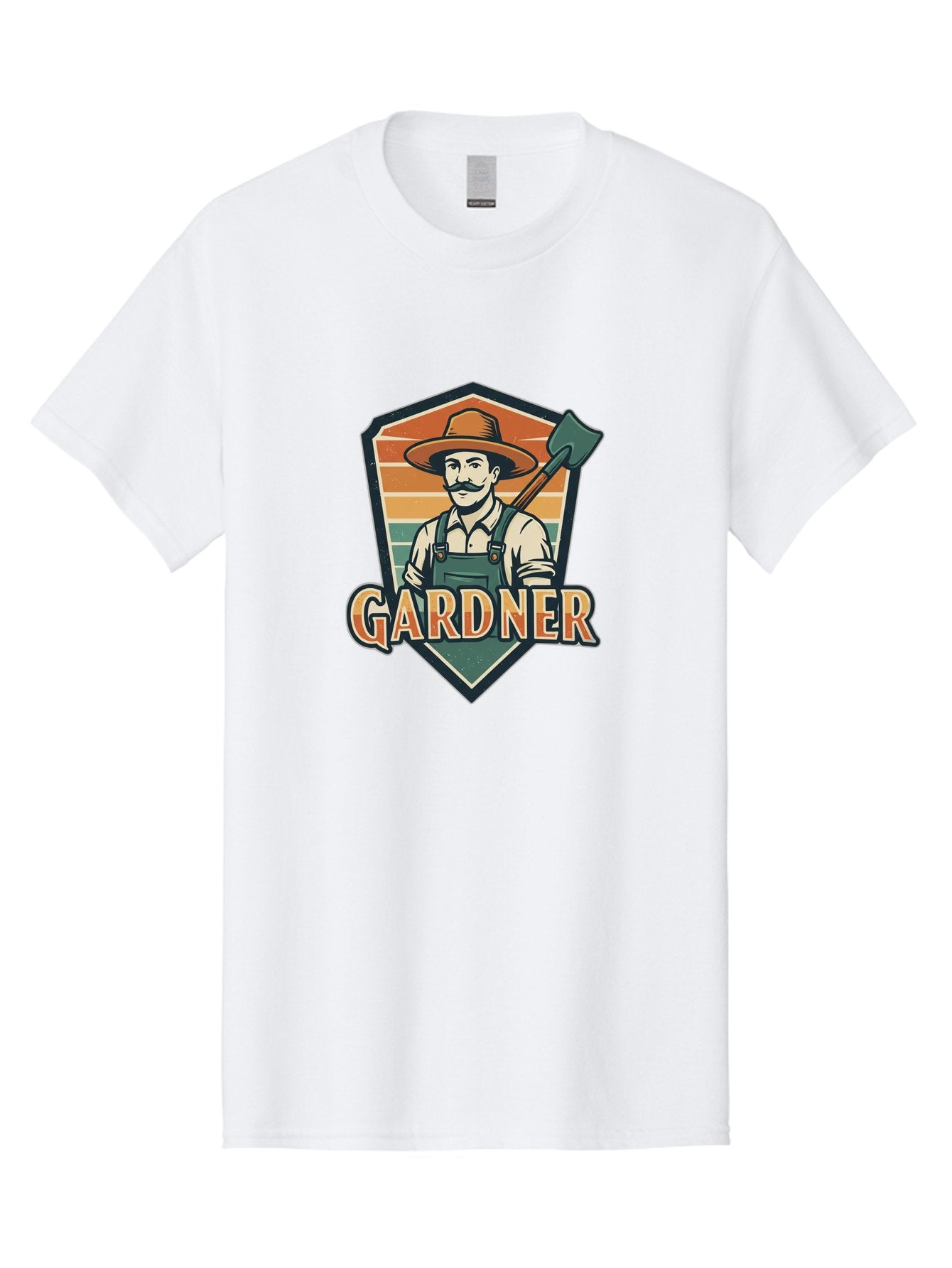 Gardner Men'S Graphic Tee, 100% Cotton, Comfortable Casual Summer Wear, Machine Washable, Gardener With A Hoe, Gardening Logo, Vintage Style, Outdoor Work, Rustic Charm, Gardening Tools, Agriculture, Gardening Profession Baa731 12