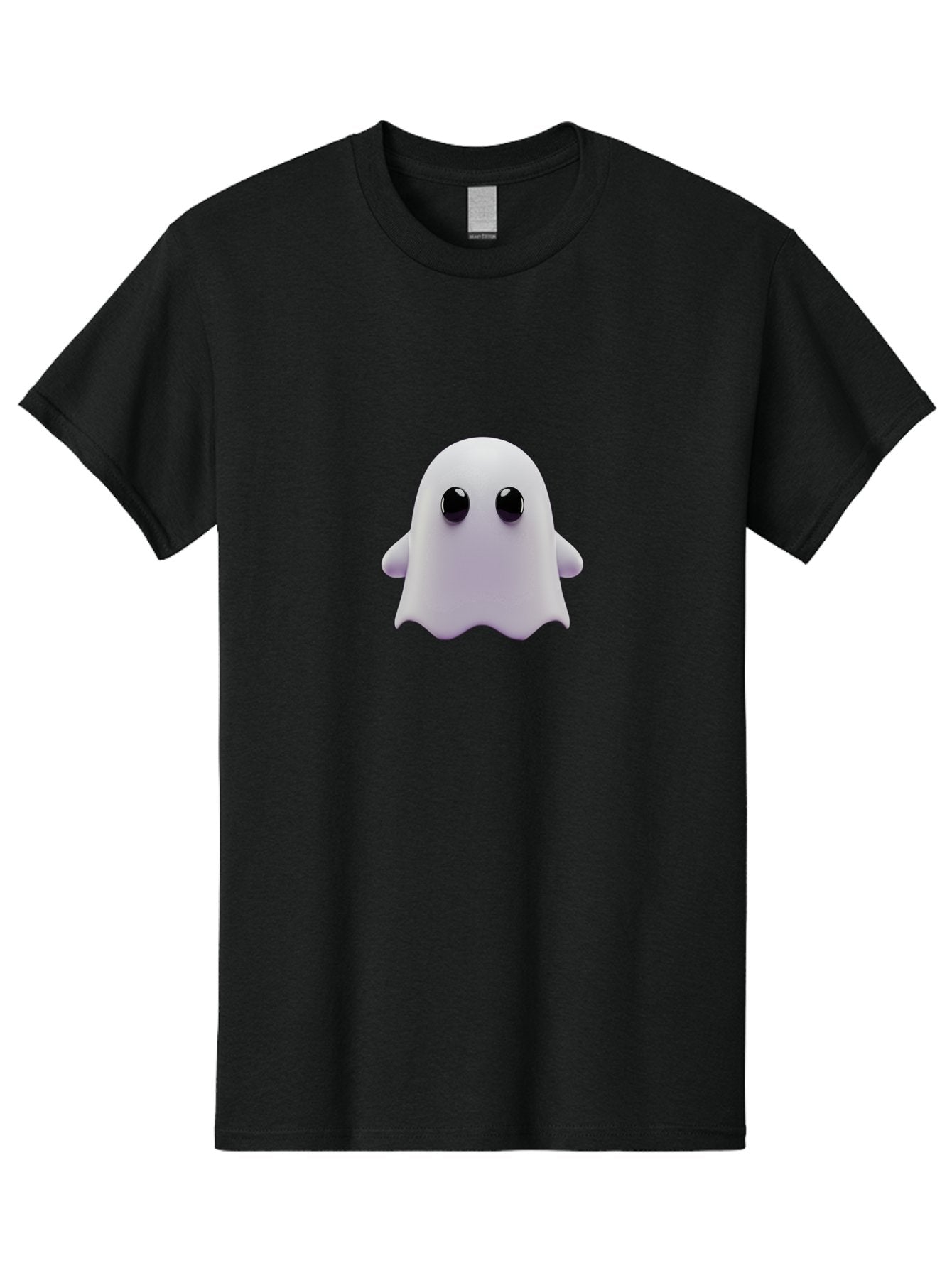 Ghost-Emoji Men'S Graphic Tee, 100% Cotton, Comfortable Casual Summer Wear, Machine Washable, Cartoon Ghost, Ghost Character, Cute Supernatural Being, 3D Illustration, Ghostly Figure, Spooky Charm, Adorable Eyes, Playful Spirit Baa733 8