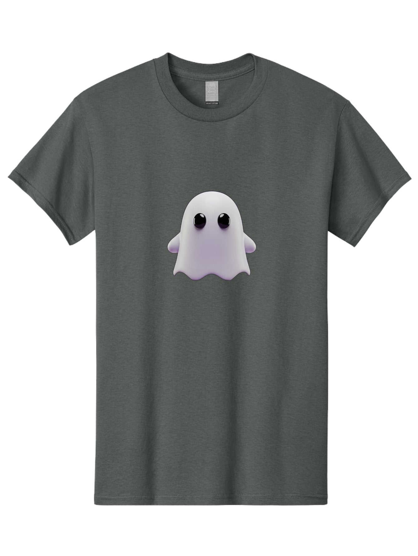 Ghost-Emoji Men'S Graphic Tee, 100% Cotton, Comfortable Casual Summer Wear, Machine Washable, Cartoon Ghost, Ghost Character, Cute Supernatural Being, 3D Illustration, Ghostly Figure, Spooky Charm, Adorable Eyes, Playful Spirit Baa733 6