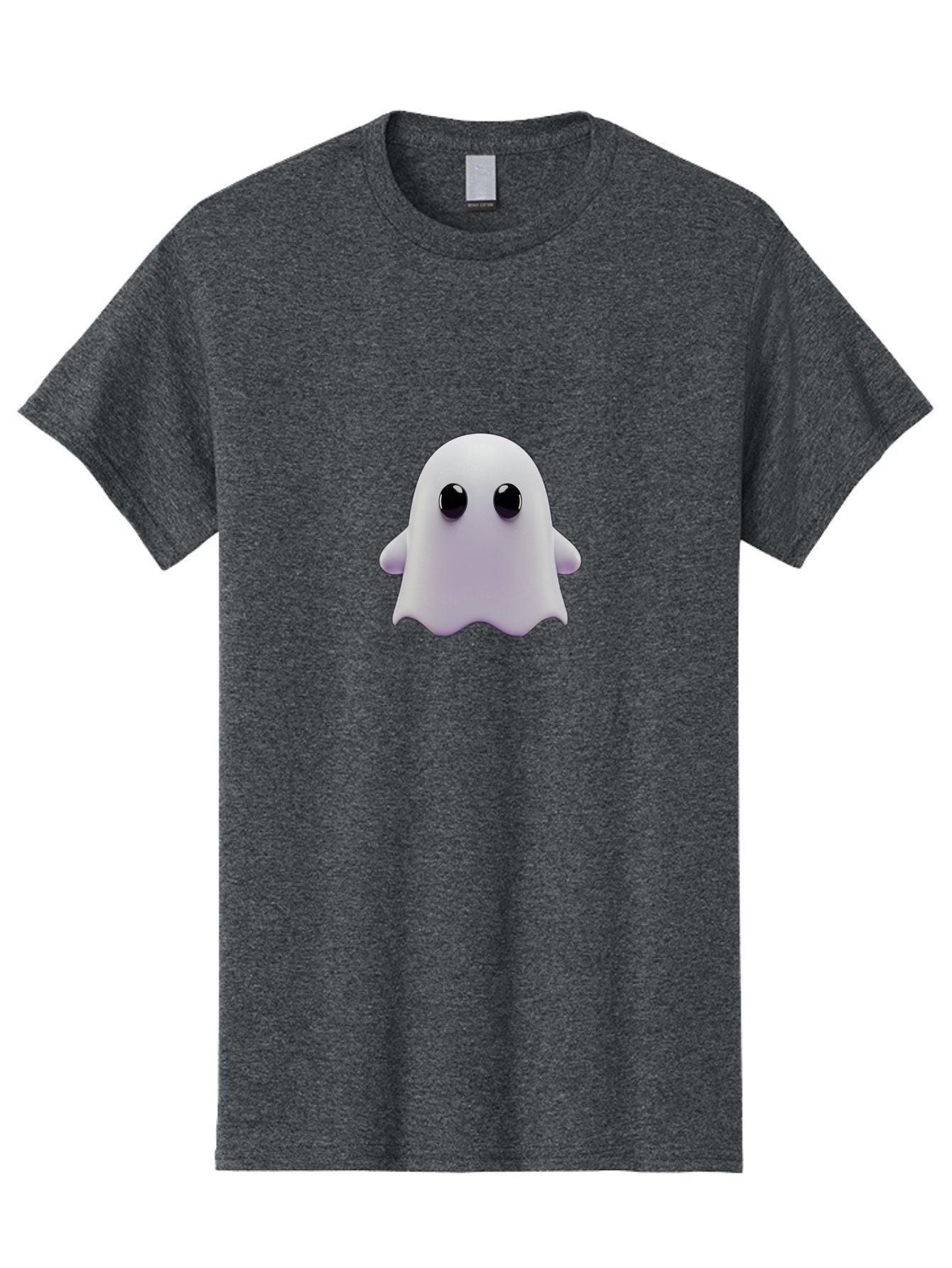 Ghost-Emoji Men'S Graphic Tee, 100% Cotton, Comfortable Casual Summer Wear, Machine Washable, Cartoon Ghost, Ghost Character, Cute Supernatural Being, 3D Illustration, Ghostly Figure, Spooky Charm, Adorable Eyes, Playful Spirit Baa733 11