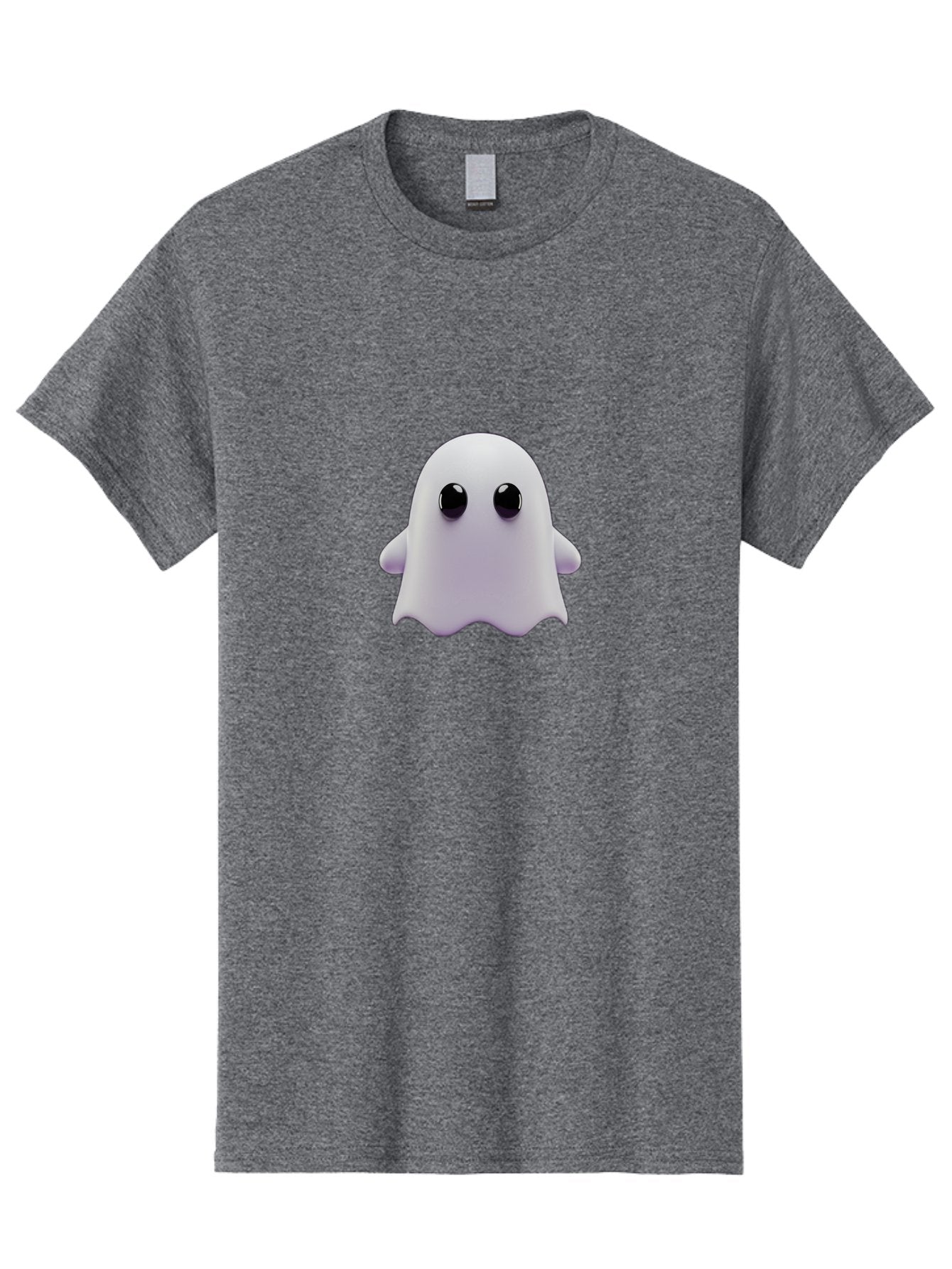 Ghost-Emoji Men'S Graphic Tee, 100% Cotton, Comfortable Casual Summer Wear, Machine Washable, Cartoon Ghost, Ghost Character, Cute Supernatural Being, 3D Illustration, Ghostly Figure, Spooky Charm, Adorable Eyes, Playful Spirit Baa733 12