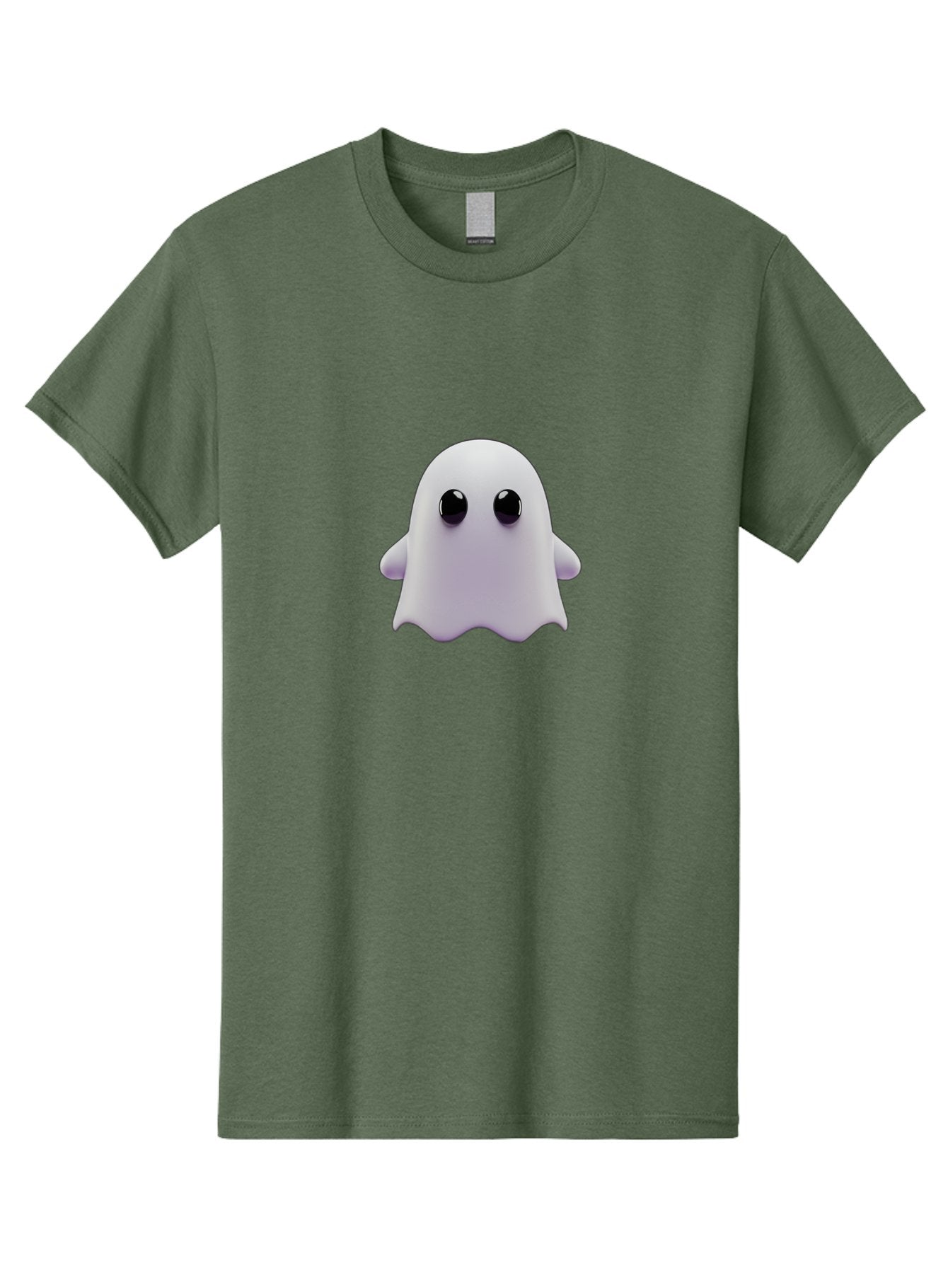 Ghost-Emoji Men'S Graphic Tee, 100% Cotton, Comfortable Casual Summer Wear, Machine Washable, Cartoon Ghost, Ghost Character, Cute Supernatural Being, 3D Illustration, Ghostly Figure, Spooky Charm, Adorable Eyes, Playful Spirit Baa733 10
