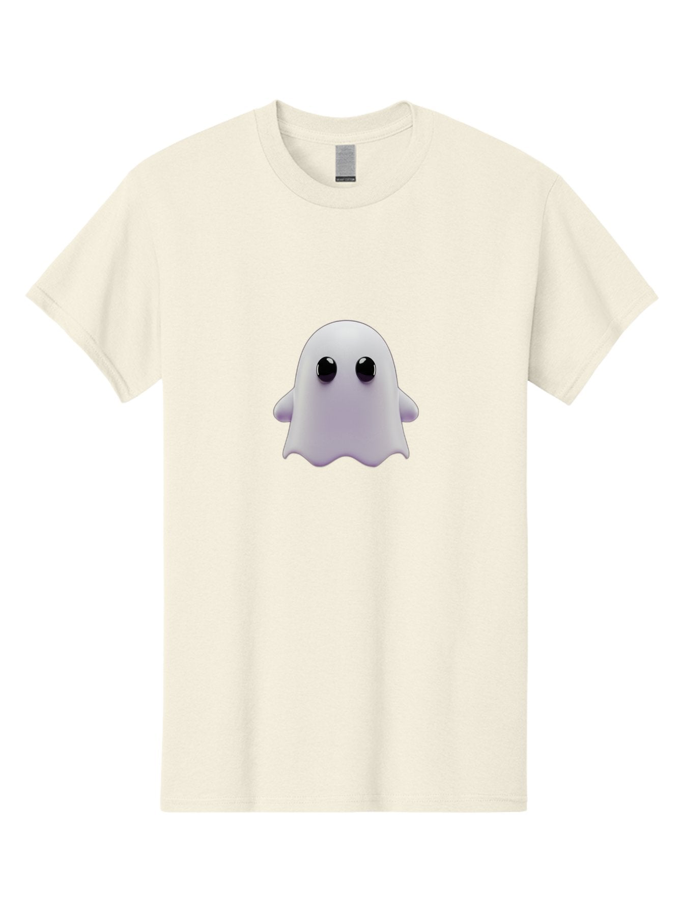 Ghost-Emoji Men'S Graphic Tee, 100% Cotton, Comfortable Casual Summer Wear, Machine Washable, Cartoon Ghost, Ghost Character, Cute Supernatural Being, 3D Illustration, Ghostly Figure, Spooky Charm, Adorable Eyes, Playful Spirit Baa733 9