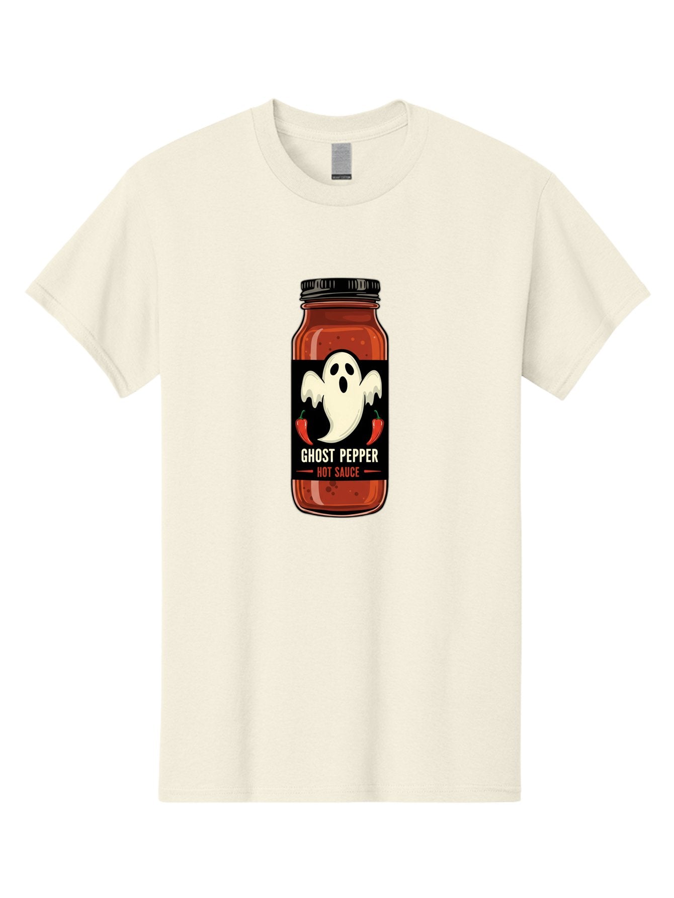 Ghost-Pepper Men'S Graphic Tee, 100% Cotton, Comfortable Casual Summer Wear, Machine Washable, Hot Sauce, Ghost Pepper, Spicy Condiment, Chili Peppers, Flavorful Seasoning, Culinary Delight, Spicy Food, Savory Taste Baa735 12