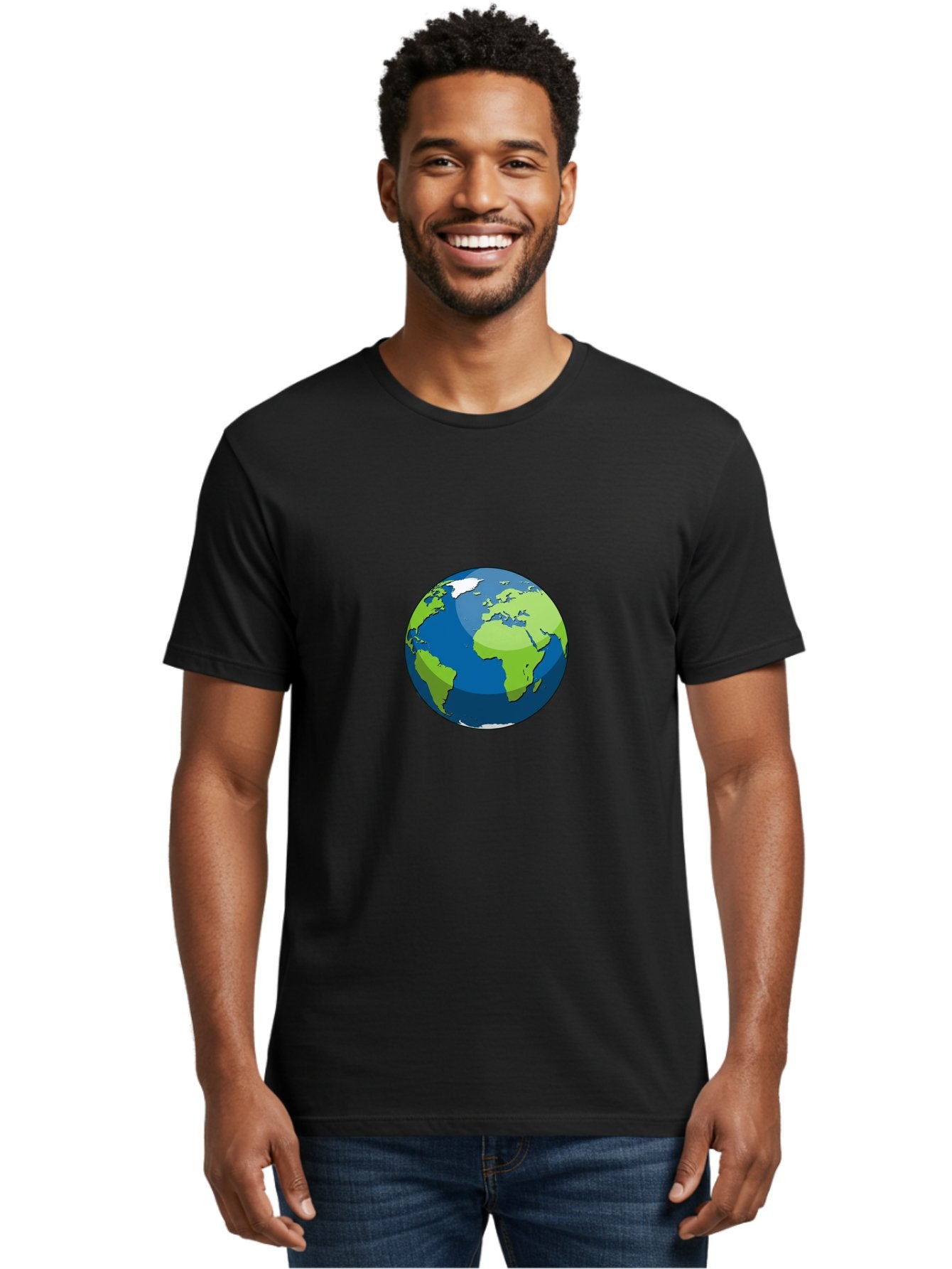 Globe-1 Men'S Graphic Tee, 100% Cotton, Comfortable Casual Summer Wear, Machine Washable, Illustrated Globe, World Map, Global Illustration, 3D Globe, Earth From Space, Cartography, Geography, International, Global Unity, Planet Earth Baa738 19