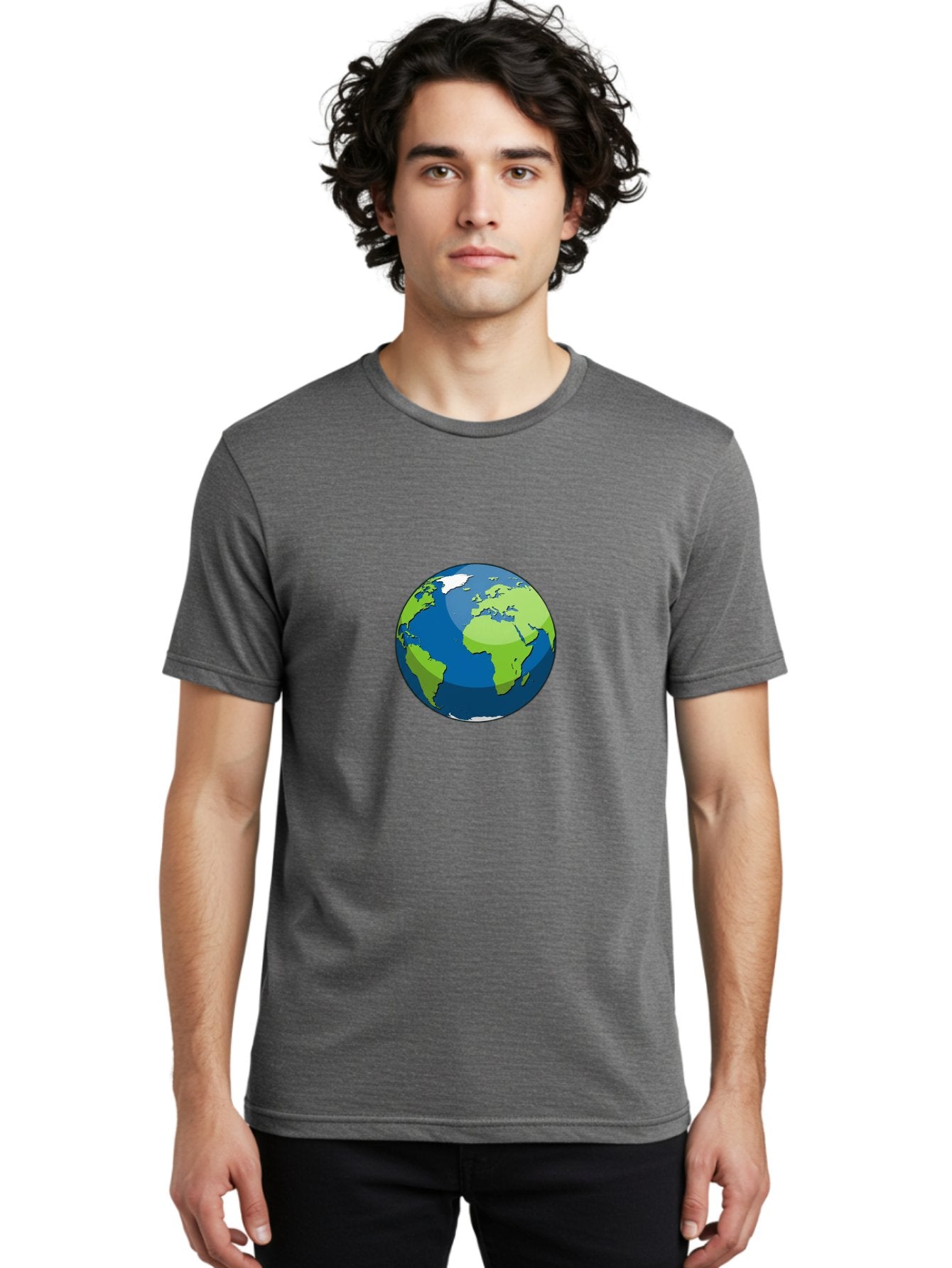 Globe-1 Men'S Graphic Tee, 100% Cotton, Comfortable Casual Summer Wear, Machine Washable, Illustrated Globe, World Map, Global Illustration, 3D Globe, Earth From Space, Cartography, Geography, International, Global Unity, Planet Earth Baa738 22