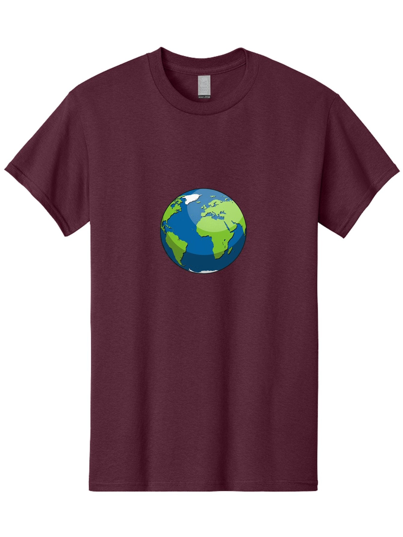 Globe-1 Men'S Graphic Tee, 100% Cotton, Comfortable Casual Summer Wear, Machine Washable, Illustrated Globe, World Map, Global Illustration, 3D Globe, Earth From Space, Cartography, Geography, International, Global Unity, Planet Earth Baa738 4
