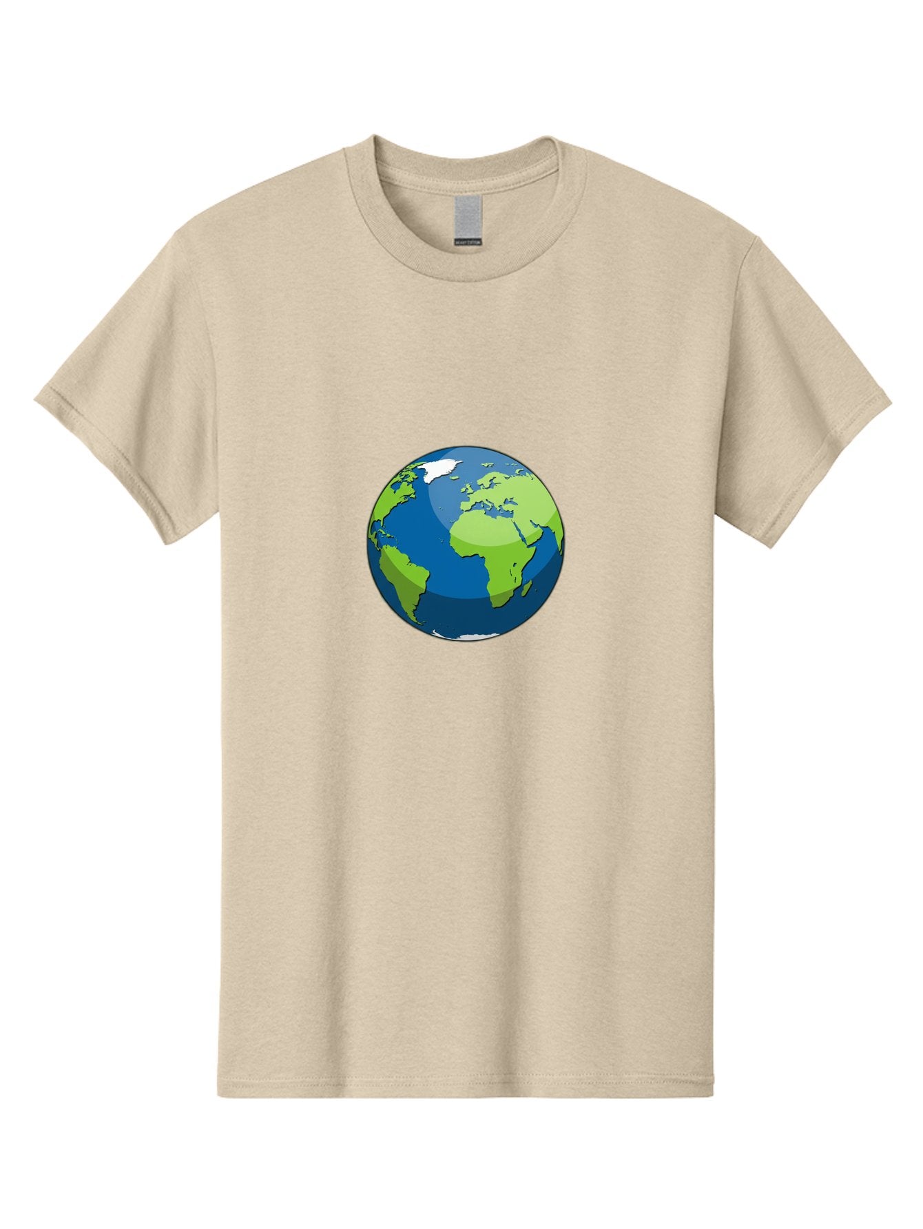 Globe-1 Men'S Graphic Tee, 100% Cotton, Comfortable Casual Summer Wear, Machine Washable, Illustrated Globe, World Map, Global Illustration, 3D Globe, Earth From Space, Cartography, Geography, International, Global Unity, Planet Earth Baa738 5