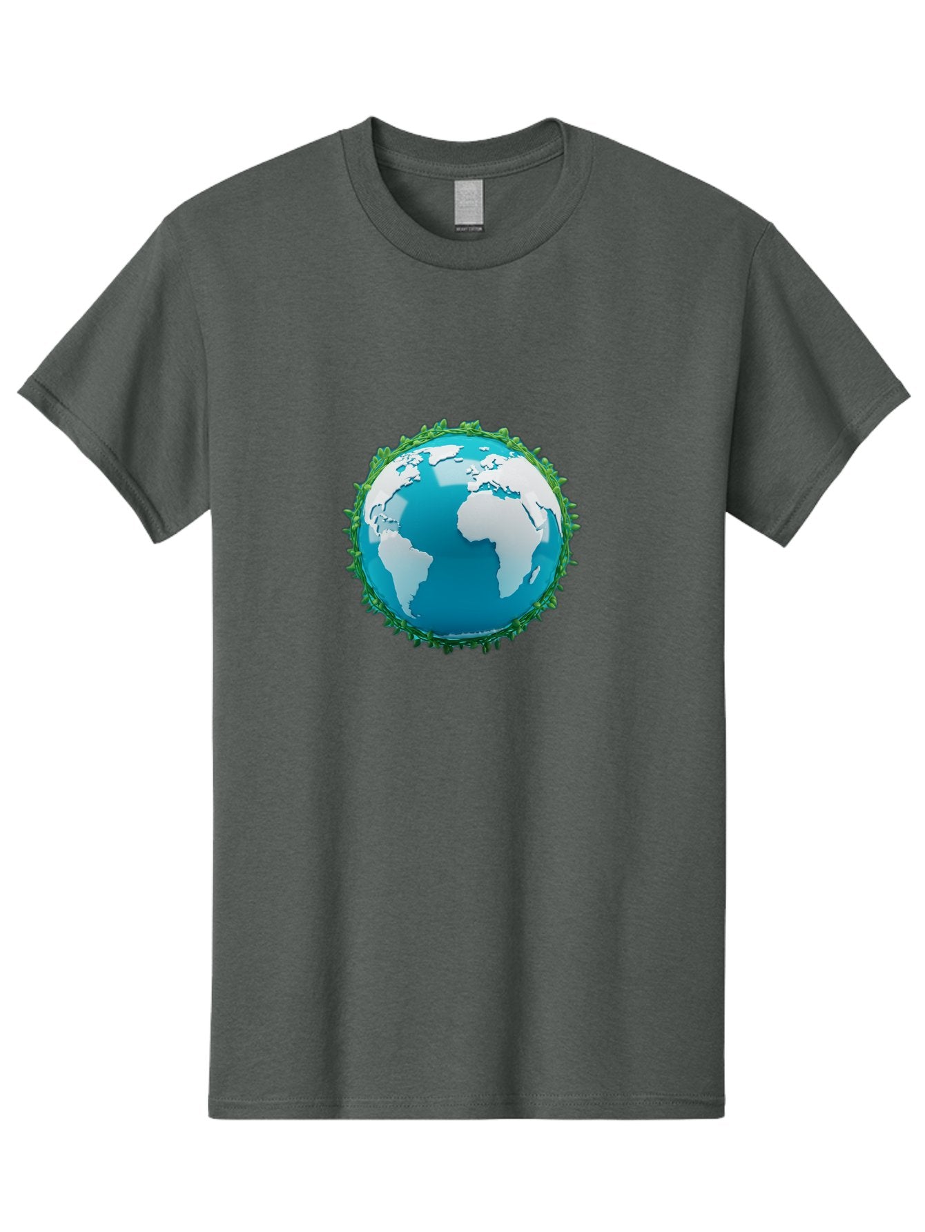 Globe-11 Men'S Graphic Tee, 100% Cotton, Comfortable Casual Summer Wear, Machine Washable, Globe Surrounded By Virus, Global Pandemic, Coronavirus Outbreak, Health Crisis, Worldwide Spread, Blue Earth, White Continents, Viral Infection, Baa740 13