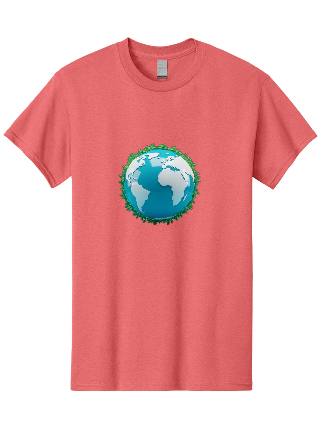Globe-11 Men'S Graphic Tee, 100% Cotton, Comfortable Casual Summer Wear, Machine Washable, Globe Surrounded By Virus, Global Pandemic, Coronavirus Outbreak, Health Crisis, Worldwide Spread, Blue Earth, White Continents, Viral Infection, Baa740 9