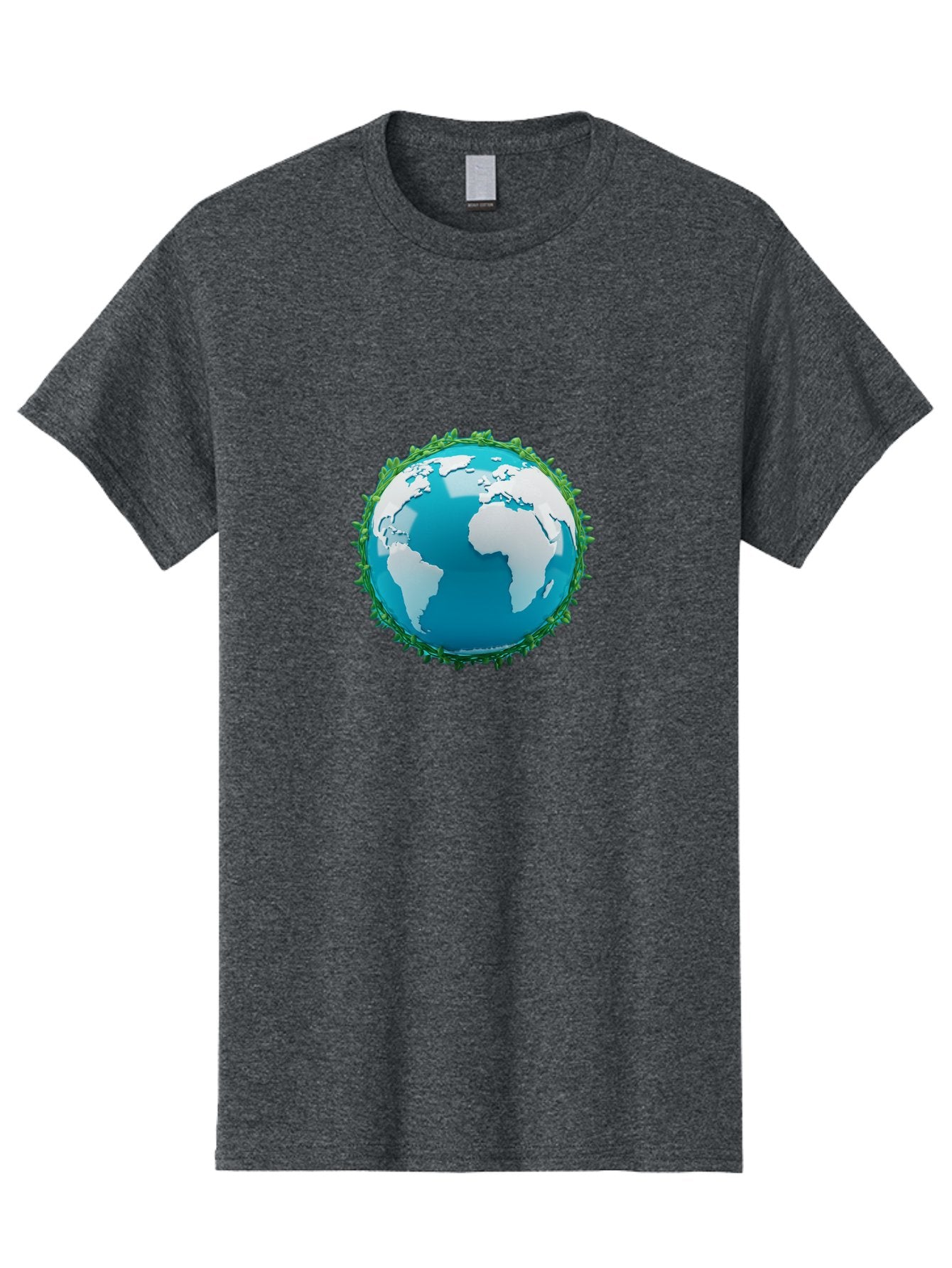 Globe-11 Men'S Graphic Tee, 100% Cotton, Comfortable Casual Summer Wear, Machine Washable, Globe Surrounded By Virus, Global Pandemic, Coronavirus Outbreak, Health Crisis, Worldwide Spread, Blue Earth, White Continents, Viral Infection, Baa740 8
