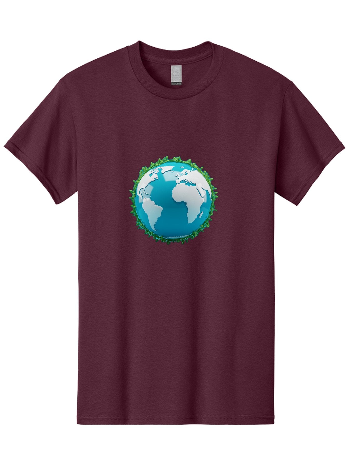 Globe-11 Men'S Graphic Tee, 100% Cotton, Comfortable Casual Summer Wear, Machine Washable, Globe Surrounded By Virus, Global Pandemic, Coronavirus Outbreak, Health Crisis, Worldwide Spread, Blue Earth, White Continents, Viral Infection, Baa740 3