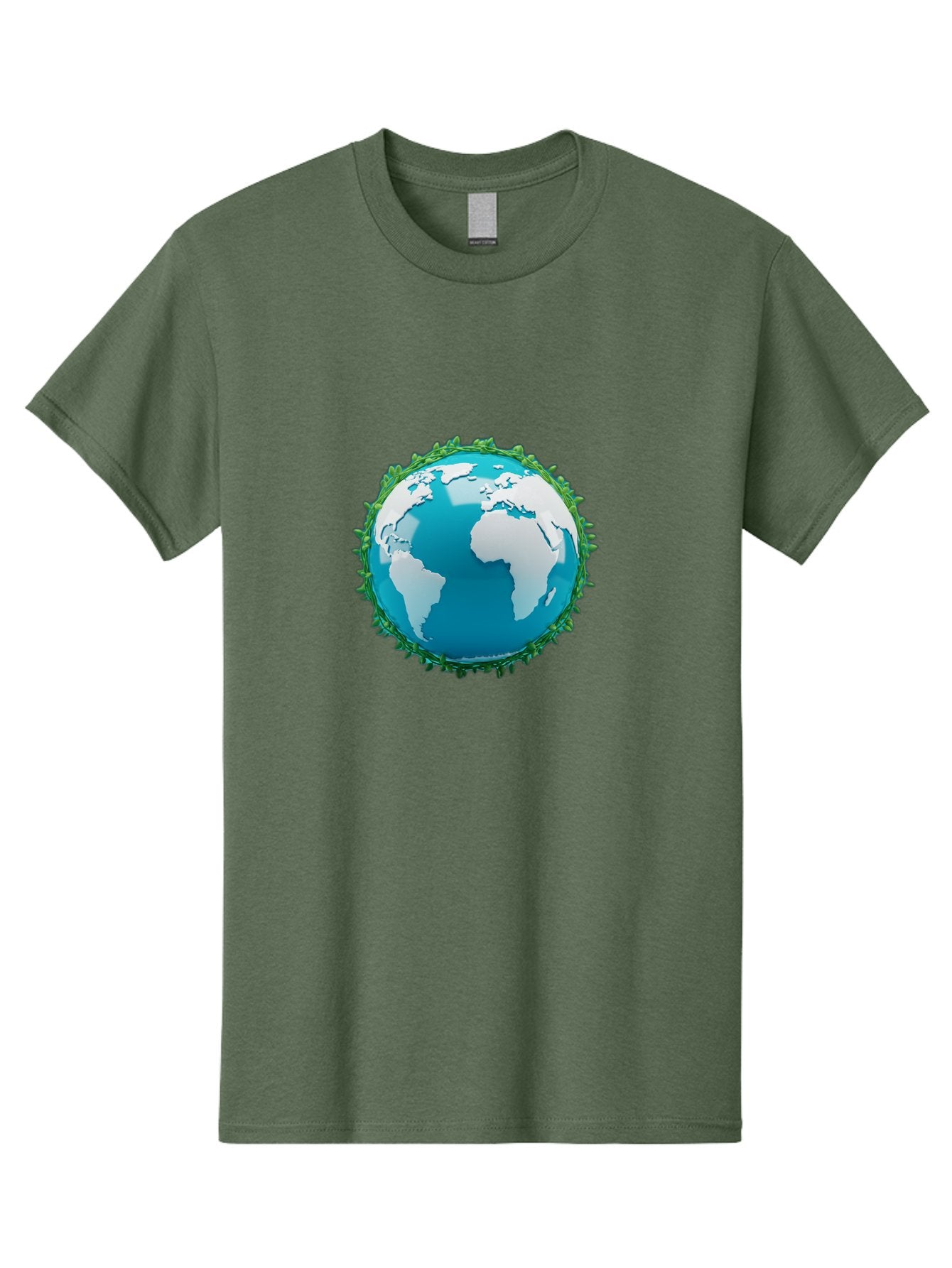 Globe-11 Men'S Graphic Tee, 100% Cotton, Comfortable Casual Summer Wear, Machine Washable, Globe Surrounded By Virus, Global Pandemic, Coronavirus Outbreak, Health Crisis, Worldwide Spread, Blue Earth, White Continents, Viral Infection, Baa740 14