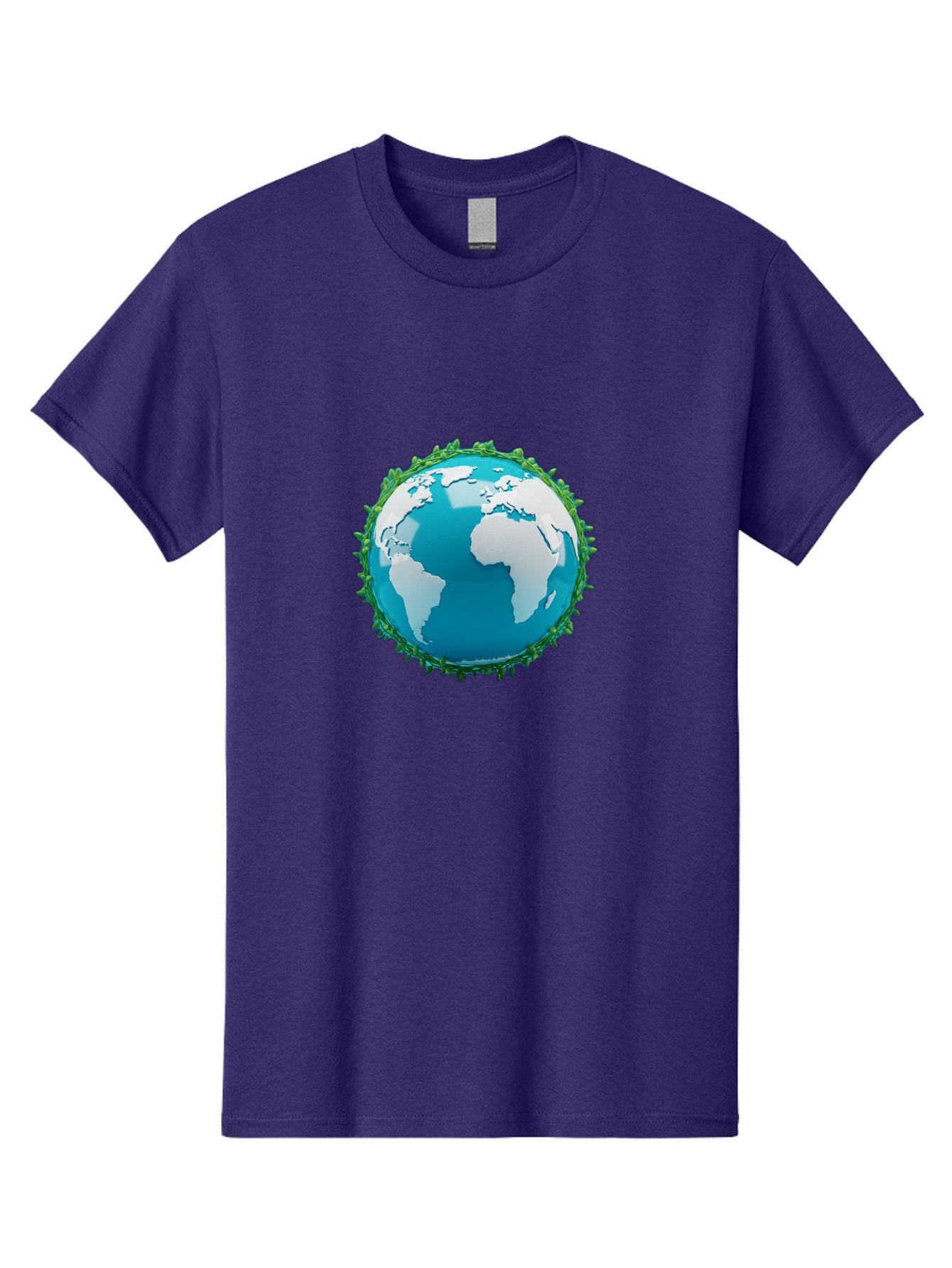 Globe-11 Men'S Graphic Tee, 100% Cotton, Comfortable Casual Summer Wear, Machine Washable, Globe Surrounded By Virus, Global Pandemic, Coronavirus Outbreak, Health Crisis, Worldwide Spread, Blue Earth, White Continents, Viral Infection, Baa740 15