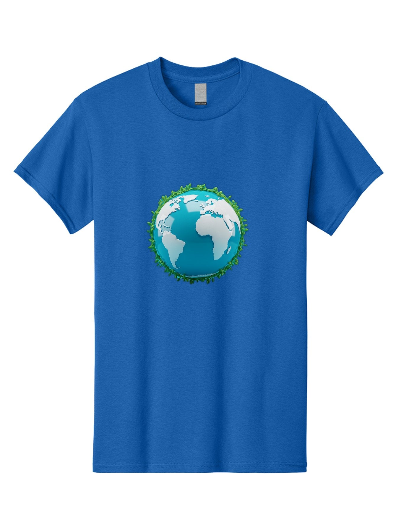Globe-11 Men'S Graphic Tee, 100% Cotton, Comfortable Casual Summer Wear, Machine Washable, Globe Surrounded By Virus, Global Pandemic, Coronavirus Outbreak, Health Crisis, Worldwide Spread, Blue Earth, White Continents, Viral Infection, Baa740 11