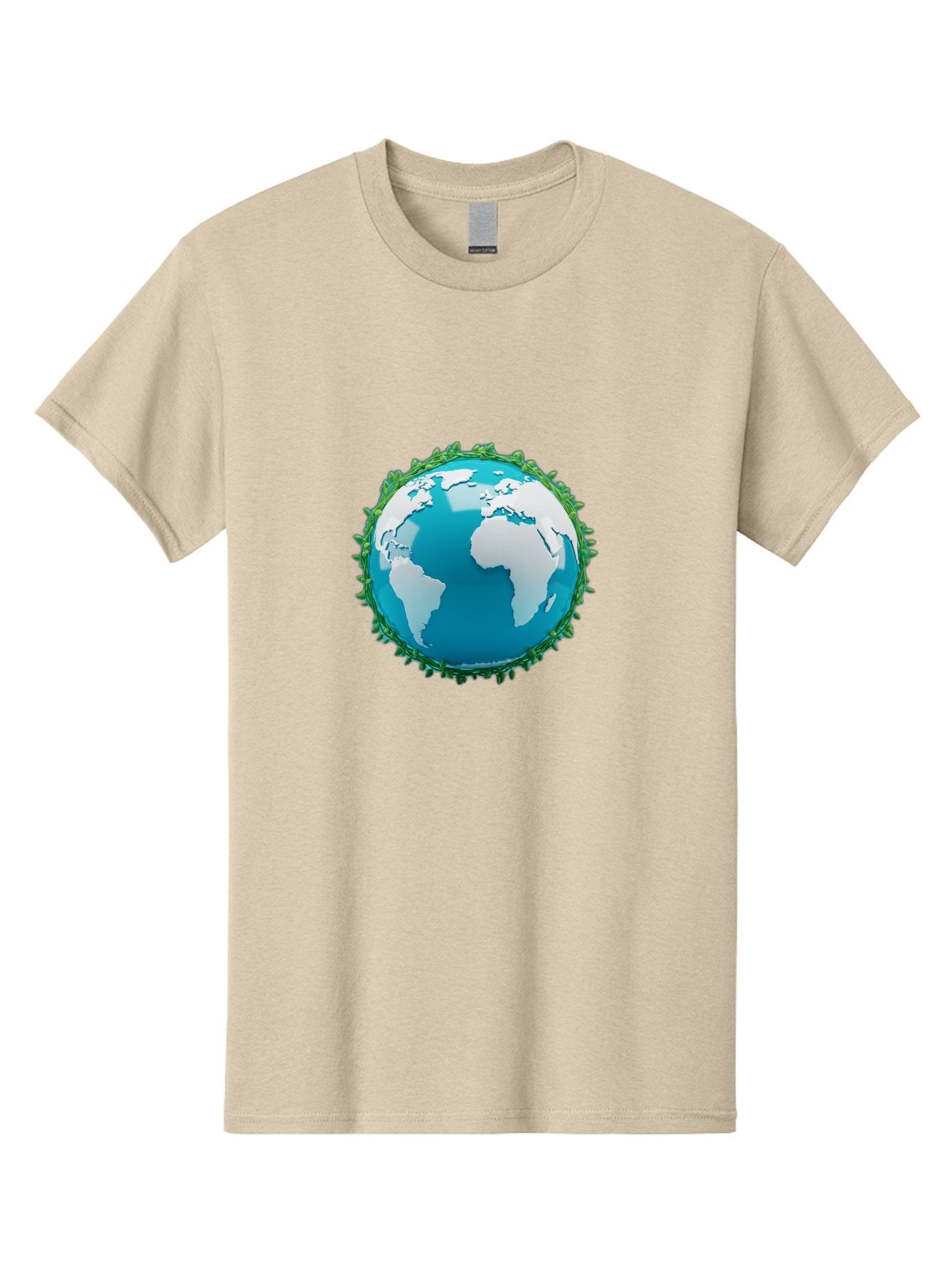 Globe-11 Men'S Graphic Tee, 100% Cotton, Comfortable Casual Summer Wear, Machine Washable, Globe Surrounded By Virus, Global Pandemic, Coronavirus Outbreak, Health Crisis, Worldwide Spread, Blue Earth, White Continents, Viral Infection, Baa740 7