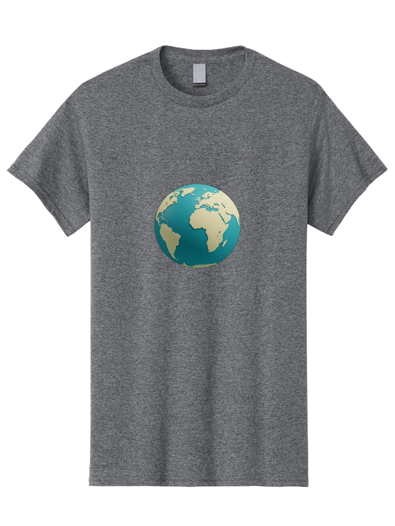 Globe-2 Men'S Graphic Tee, 100% Cotton, Comfortable Casual Summer Wear, Machine Washable, Globe, World Map, Earth, Global Perspective, International, 3D Illustration, Africa, South America, Digital Graphics, Global Unity, Worldview, Baa742