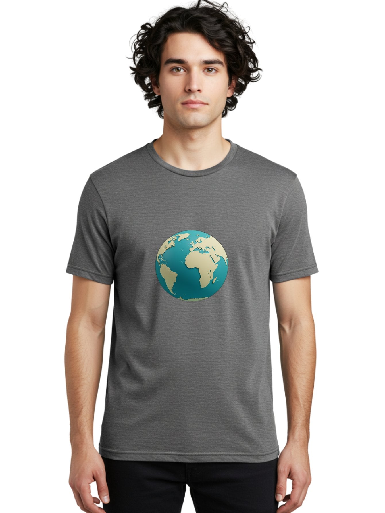 Globe-2 Men'S Graphic Tee, 100% Cotton, Comfortable Casual Summer Wear, Machine Washable, Globe, World Map, Earth, Global Perspective, International, 3D Illustration, Africa, South America, Digital Graphics, Global Unity, Worldview, Baa742 19