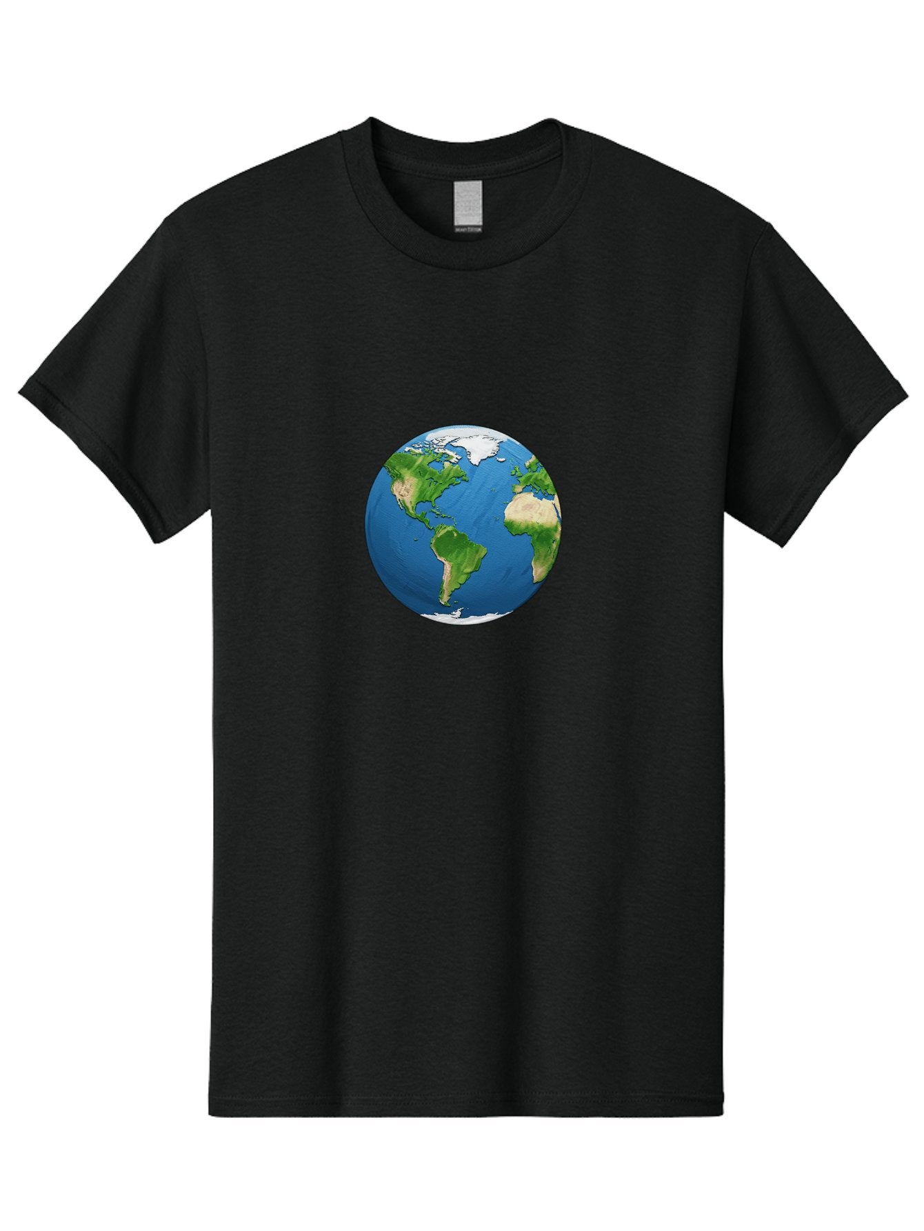 Globe-3 Men'S Graphic Tee, 100% Cotton, Comfortable Casual Summer Wear, Machine Washable, Globe Showing Americas And Africa, Planet Earth, 3D Rendering, Blue Oceans, Green Continents, Natural Resources, Global Unity, Earth From Space Baa743 15
