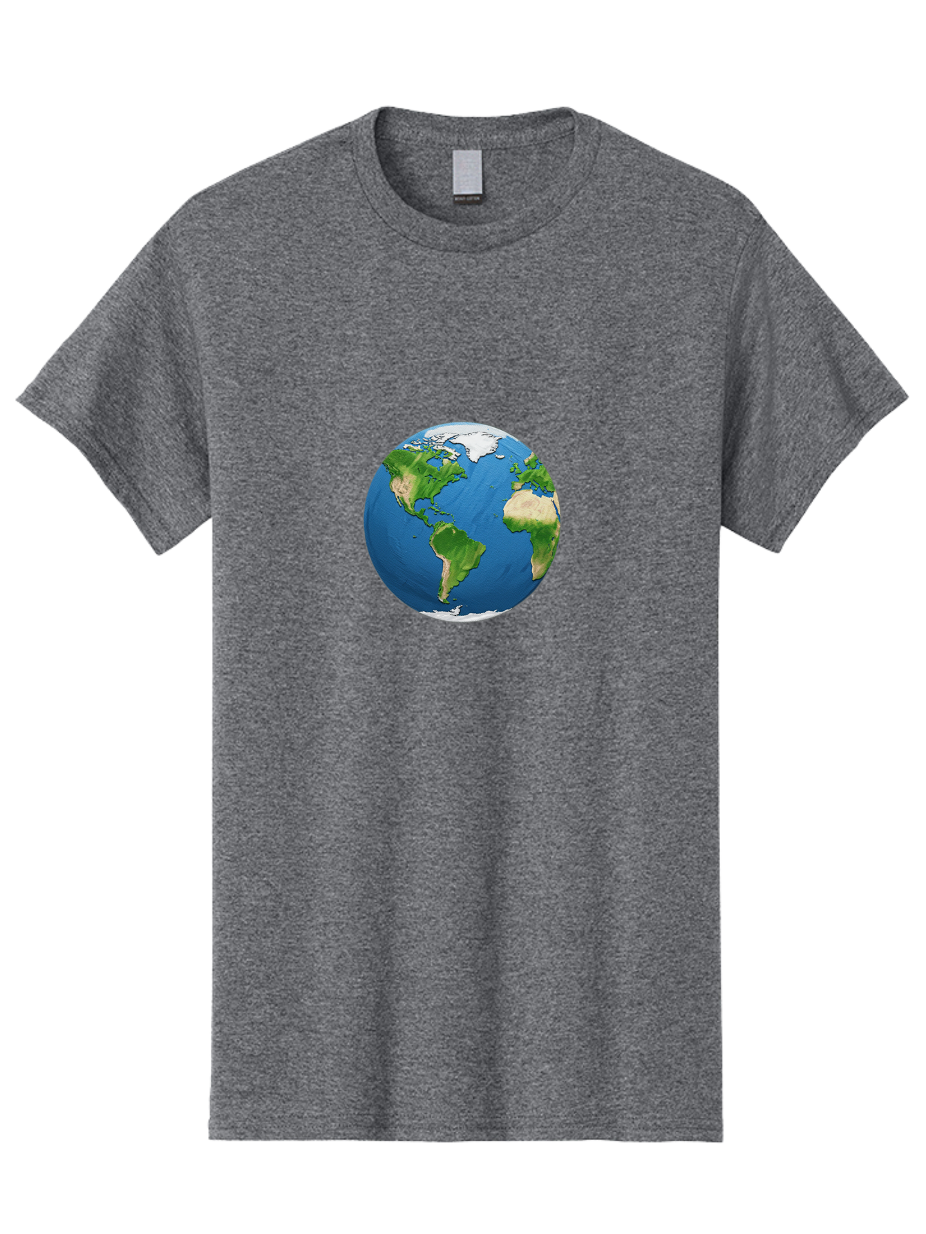 Globe-3 Men'S Graphic Tee, 100% Cotton, Comfortable Casual Summer Wear, Machine Washable, Globe Showing Americas And Africa, Planet Earth, 3D Rendering, Blue Oceans, Green Continents, Natural Resources, Global Unity, Earth From Space Baa743 19