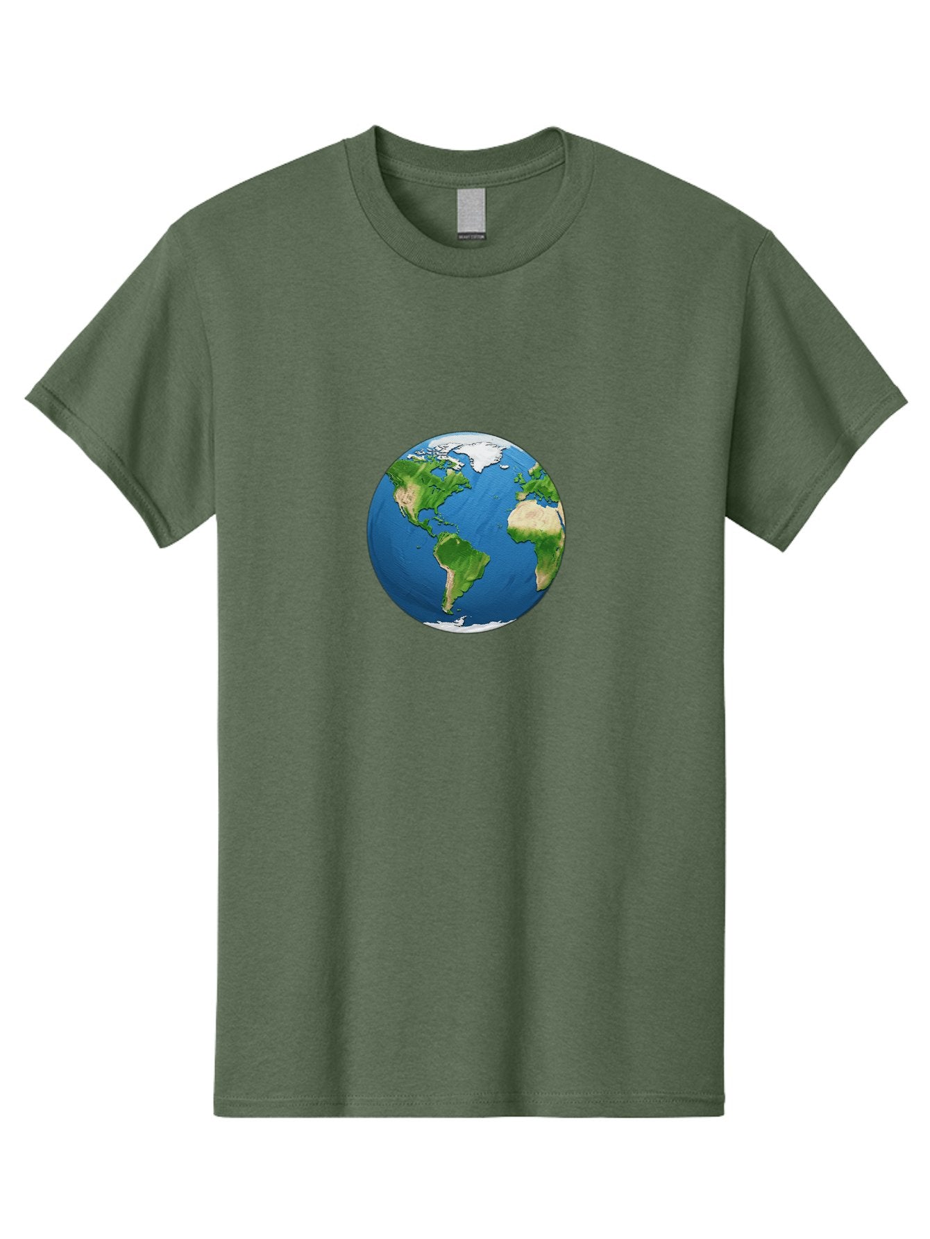 Globe-3 Men'S Graphic Tee, 100% Cotton, Comfortable Casual Summer Wear, Machine Washable, Globe Showing Americas And Africa, Planet Earth, 3D Rendering, Blue Oceans, Green Continents, Natural Resources, Global Unity, Earth From Space Baa743 5