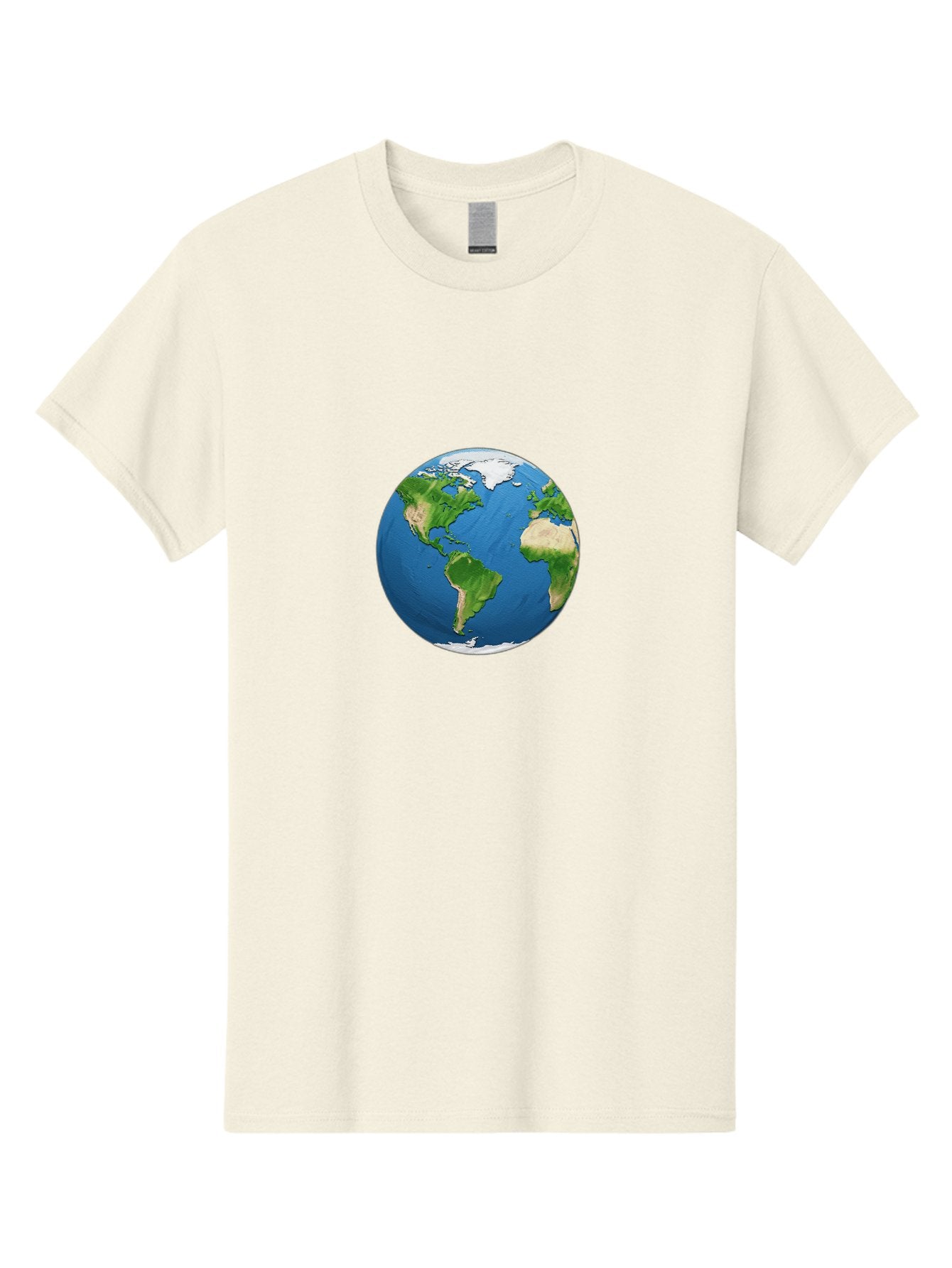 Globe-3 Men'S Graphic Tee, 100% Cotton, Comfortable Casual Summer Wear, Machine Washable, Globe Showing Americas And Africa, Planet Earth, 3D Rendering, Blue Oceans, Green Continents, Natural Resources, Global Unity, Earth From Space Baa743 14