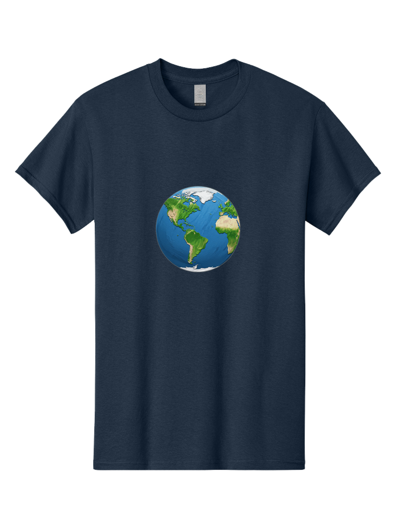 Globe-3 Men'S Graphic Tee, 100% Cotton, Comfortable Casual Summer Wear, Machine Washable, Globe Showing Americas And Africa, Planet Earth, 3D Rendering, Blue Oceans, Green Continents, Natural Resources, Global Unity, Earth From Space Baa743 11