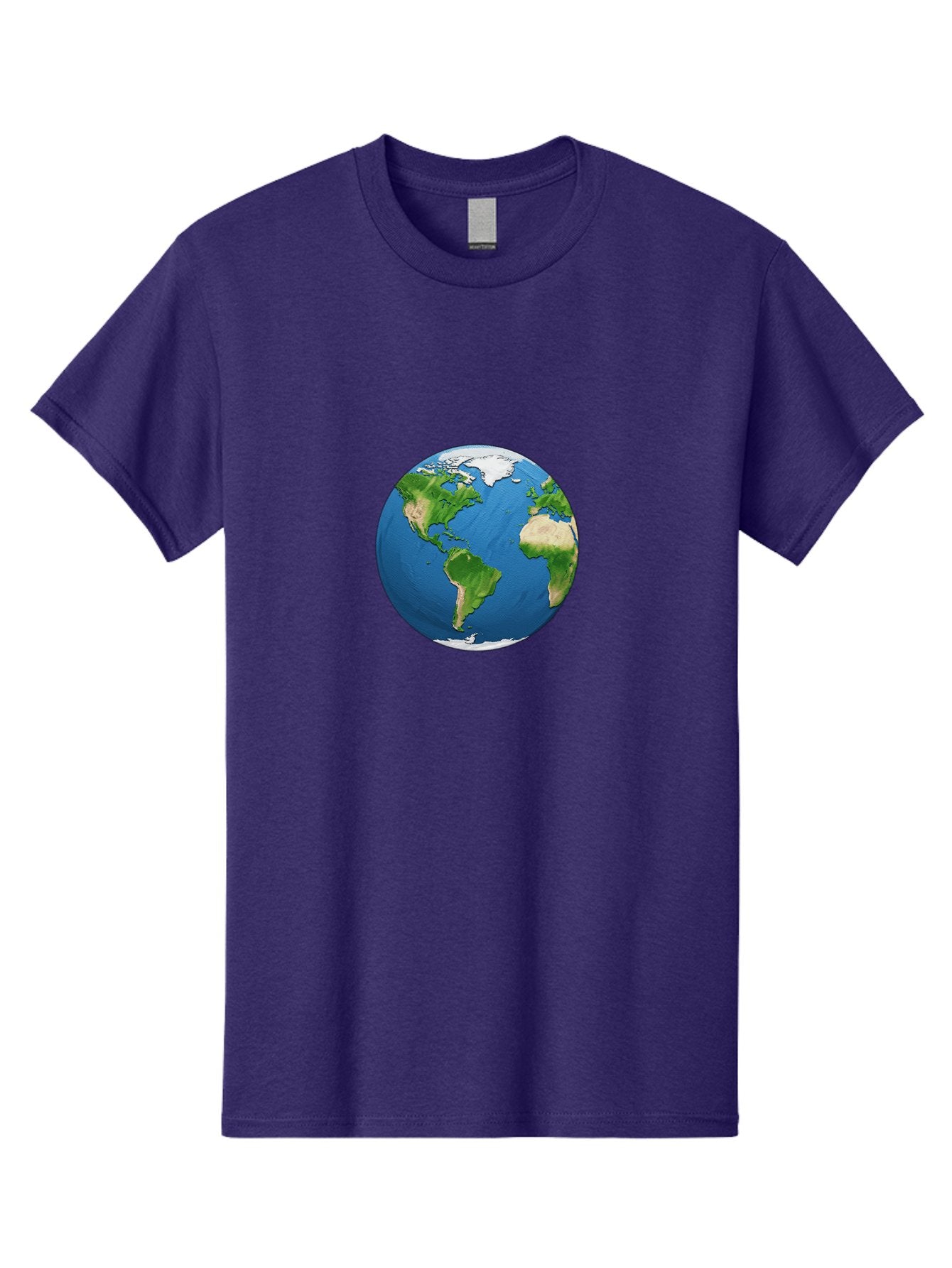 Globe-3 Men'S Graphic Tee, 100% Cotton, Comfortable Casual Summer Wear, Machine Washable, Globe Showing Americas And Africa, Planet Earth, 3D Rendering, Blue Oceans, Green Continents, Natural Resources, Global Unity, Earth From Space Baa743 9