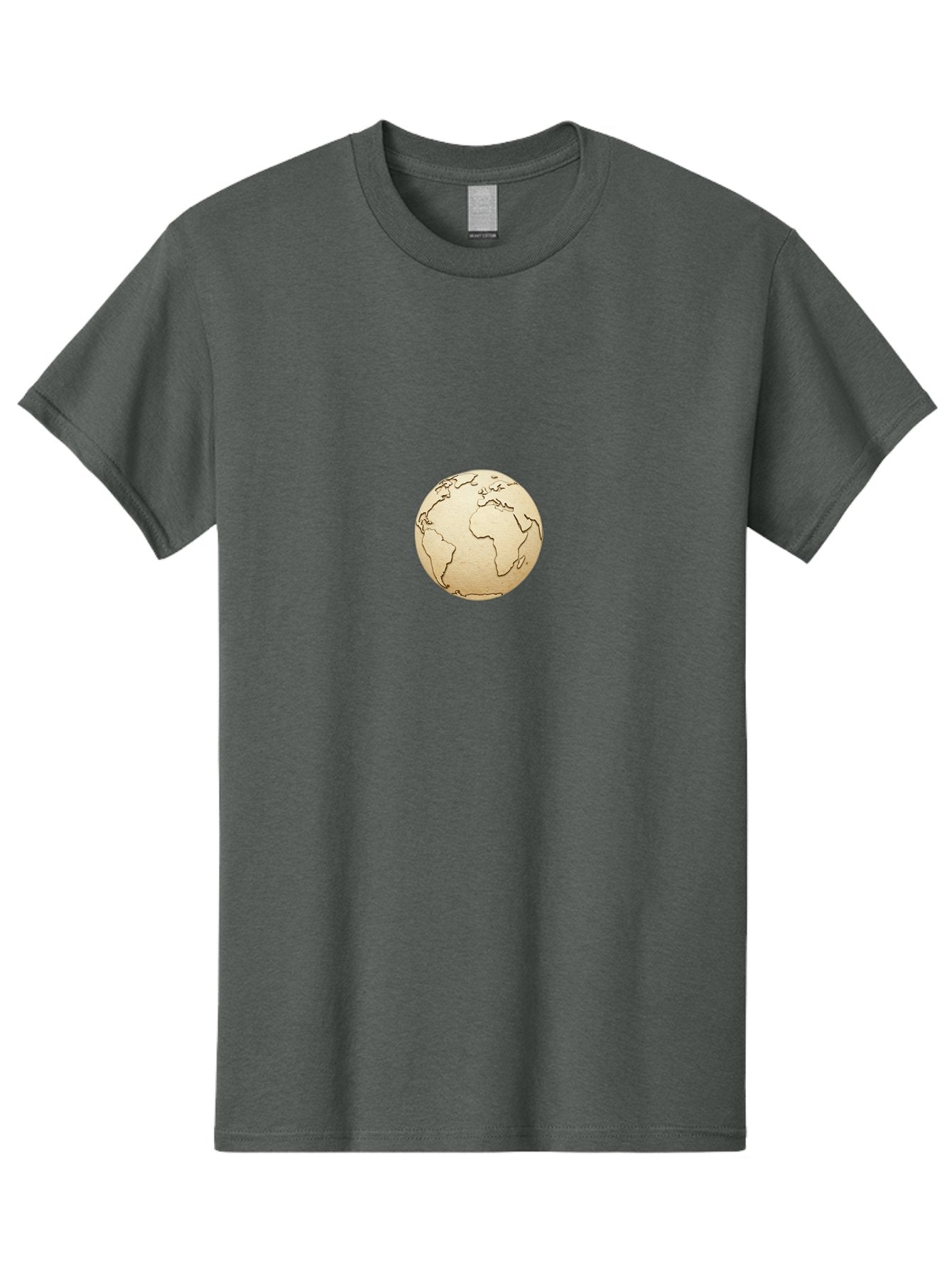 Globe-5 Men'S Graphic Tee, 100% Cotton, Comfortable Casual Summer Wear, Machine Washable, Globe, World Map, Global Illustration, Earth, International Icon, Geographical Representation, Simple Design, Minimalist Globe, Educational Graphic Baa745 12