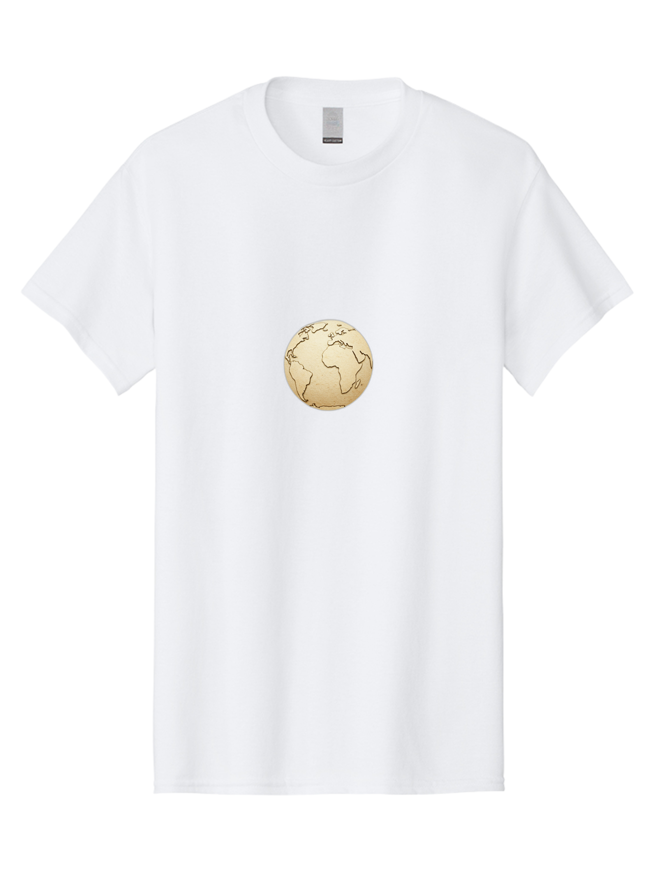 Globe-5 Men'S Graphic Tee, 100% Cotton, Comfortable Casual Summer Wear, Machine Washable, Globe, World Map, Global Illustration, Earth, International Icon, Geographical Representation, Simple Design, Minimalist Globe, Educational Graphic Baa745